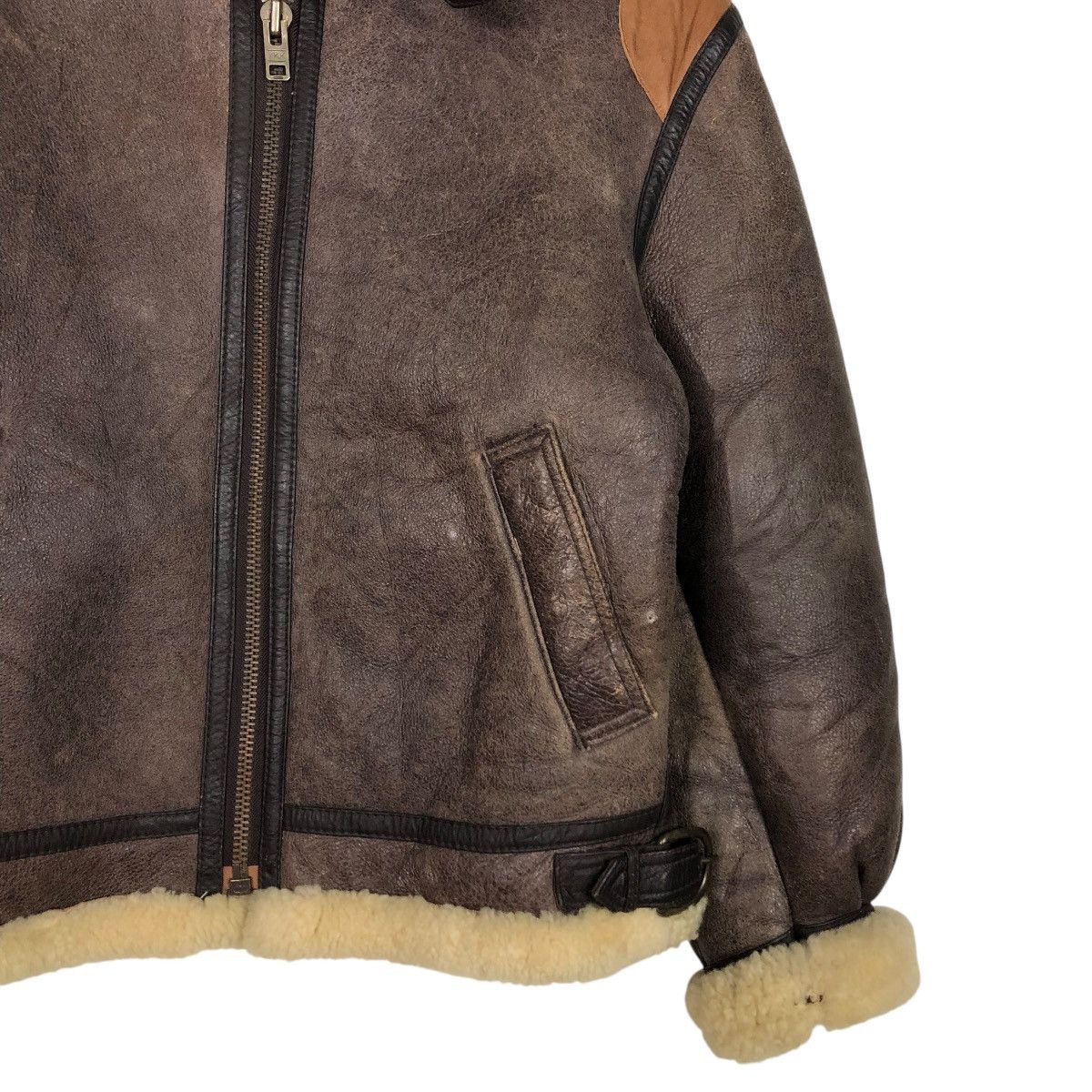 Vintage 🔥VTG LEATHER JACKET SHEARLING B3 PALMUS LIFE ISSEY MIYAKE Size US M / EU 48-50 / 2 - 7 Thumbnail