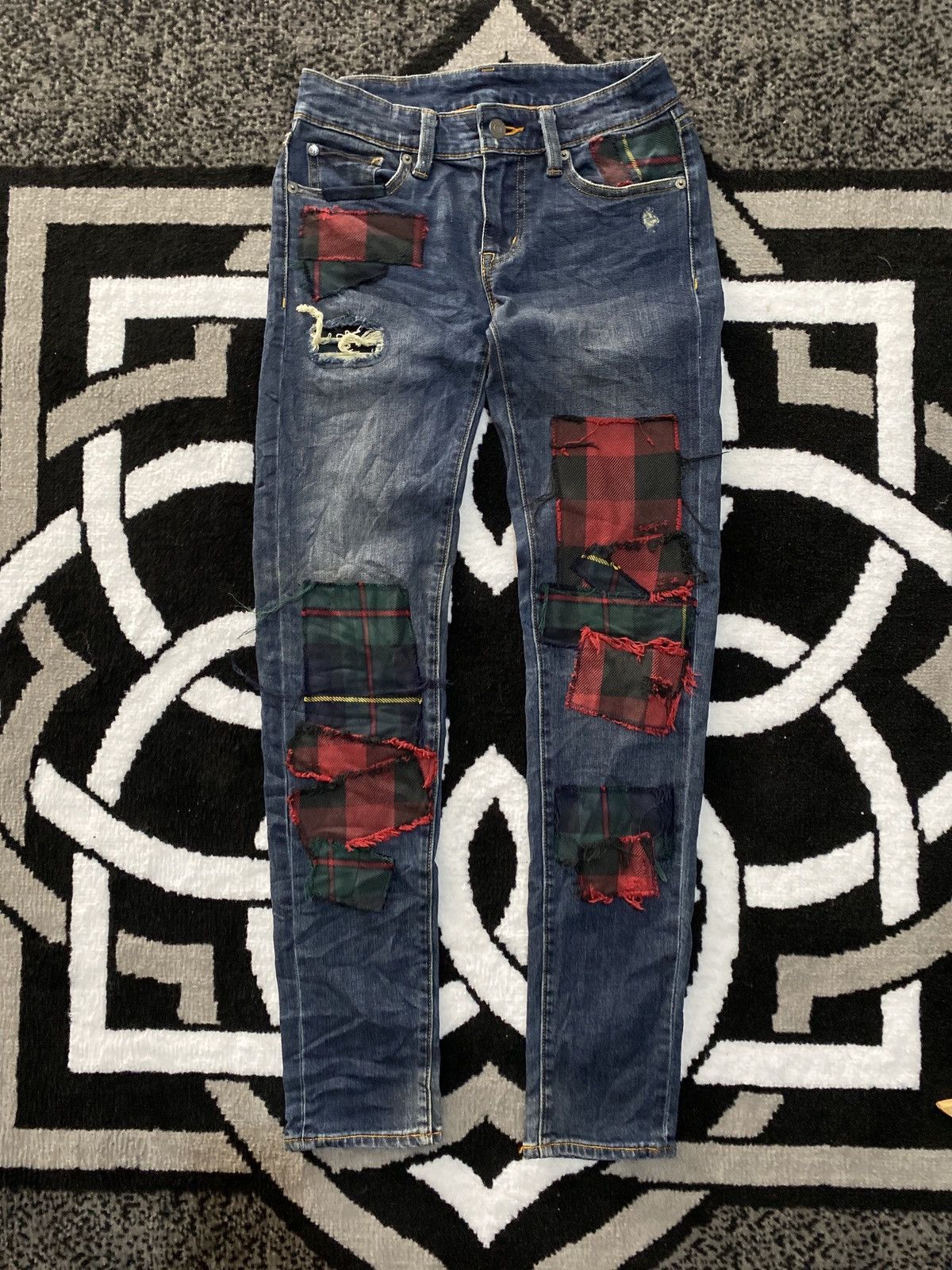 Ralph Lauren Denim & Supply Kurt Cobain Grunge Patchwork