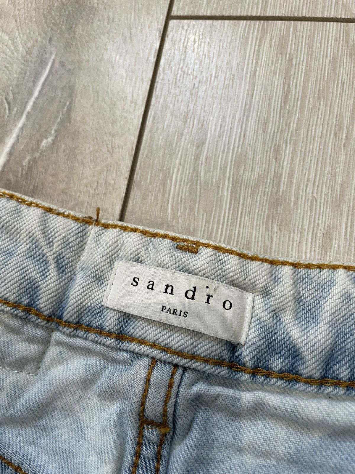 Sandro SANDRO Abelia Snow Wash High Waist Jeans Size 34 Size 24" / US 00 / IT 34 - 8 Thumbnail