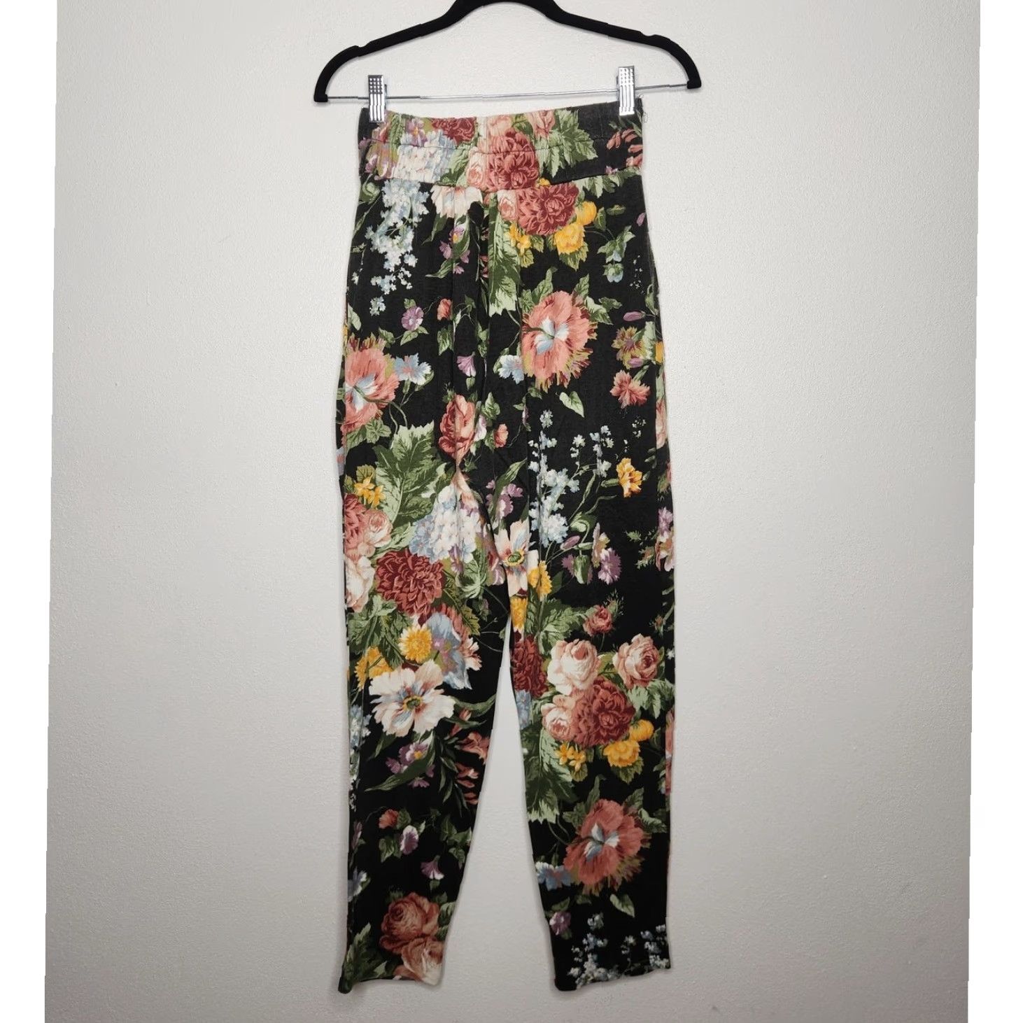 Vintage VINTAGE Floral Stretch Elastic Pants Bottoms 80s Multi D'Knits Women M Pants Boyfriend? Size 32" / US 10 / IT 46 - 6 Thumbnail