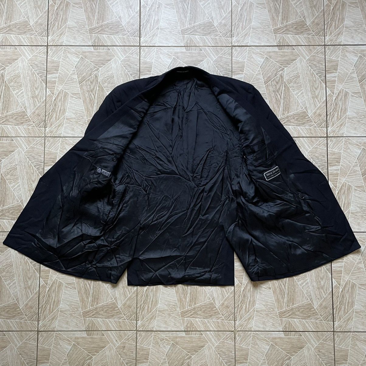 Vintage Mario Dessuti Blazer Jacket Black Double Breasted Peak Size US M / EU 48-50 / 2 - 10 Thumbnail