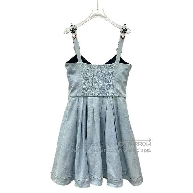 Fendi Fendi Light Blue Cotton Women's Dress . Size XXS / US 00 / IT 34 - 2 Thumbnail