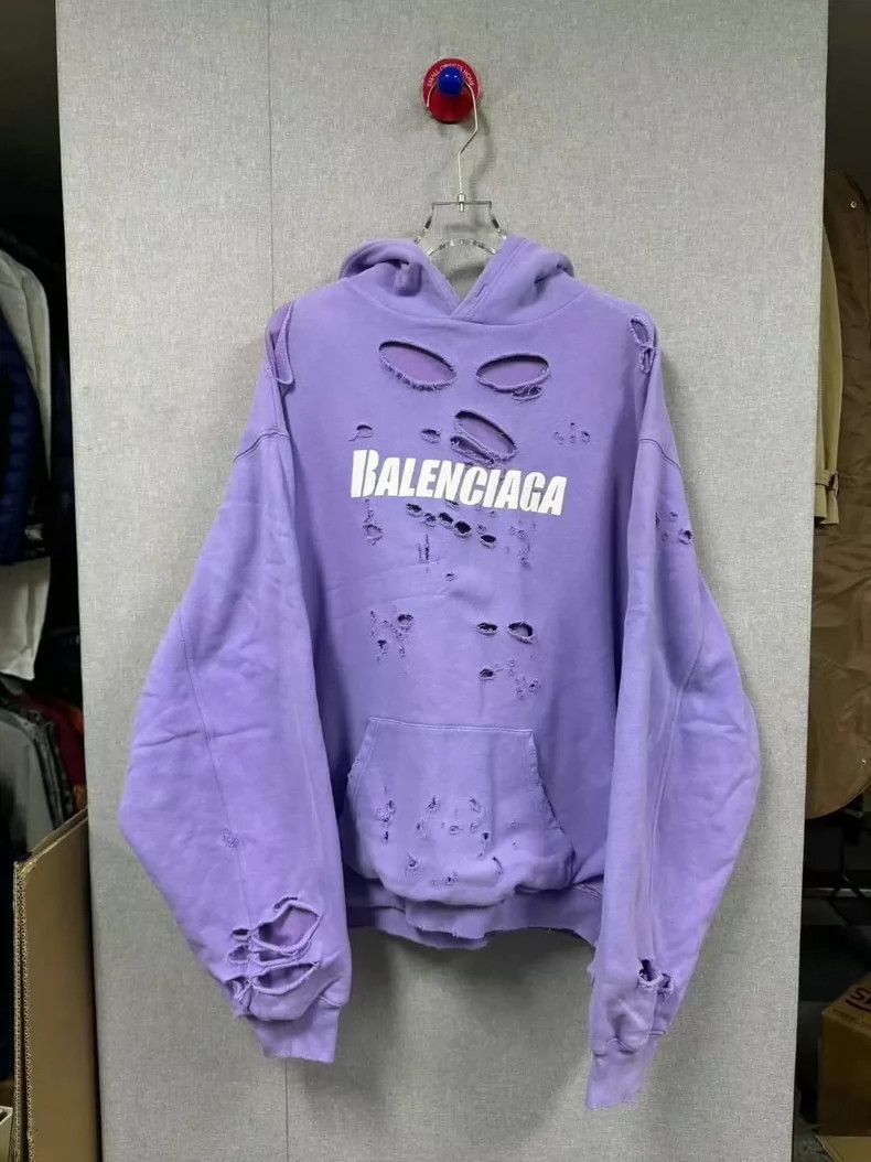 Balenciaga Balenciaga Purple Sabotage Hoodie Size US XS / EU 42 / 0 - 1 Thumbnail