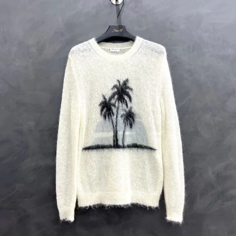 Saint Laurent Paris Saint Laurent Palm Tree Knit Sweater Size US XS / EU 42 / 0 - 1 Thumbnail