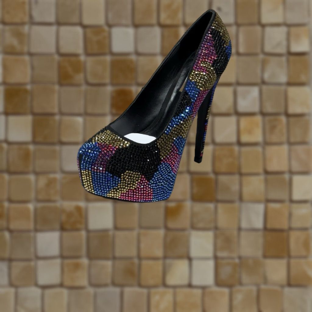Steve Madden VINTAGE Steve Madden Dyvinal Camouflage Crystal Platform Stiletto Pump Women’s Size 8.5 Size US 6.5 / IT 36.5 - 1 Thumbnail
