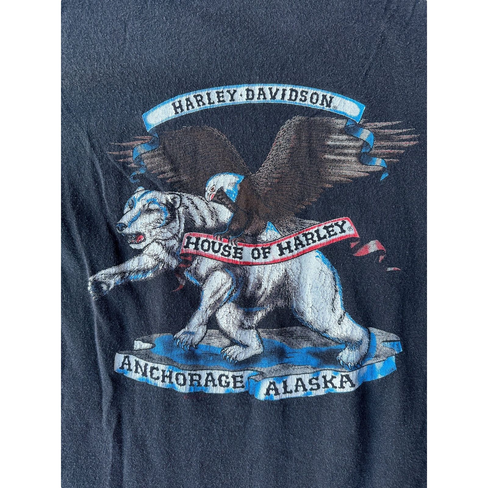 Harley Davidson × Vintage Vintage Harley Davidson House of Harley Anchorage Tee SZ XL Size US XL / EU 56 / 4 - 5 Thumbnail