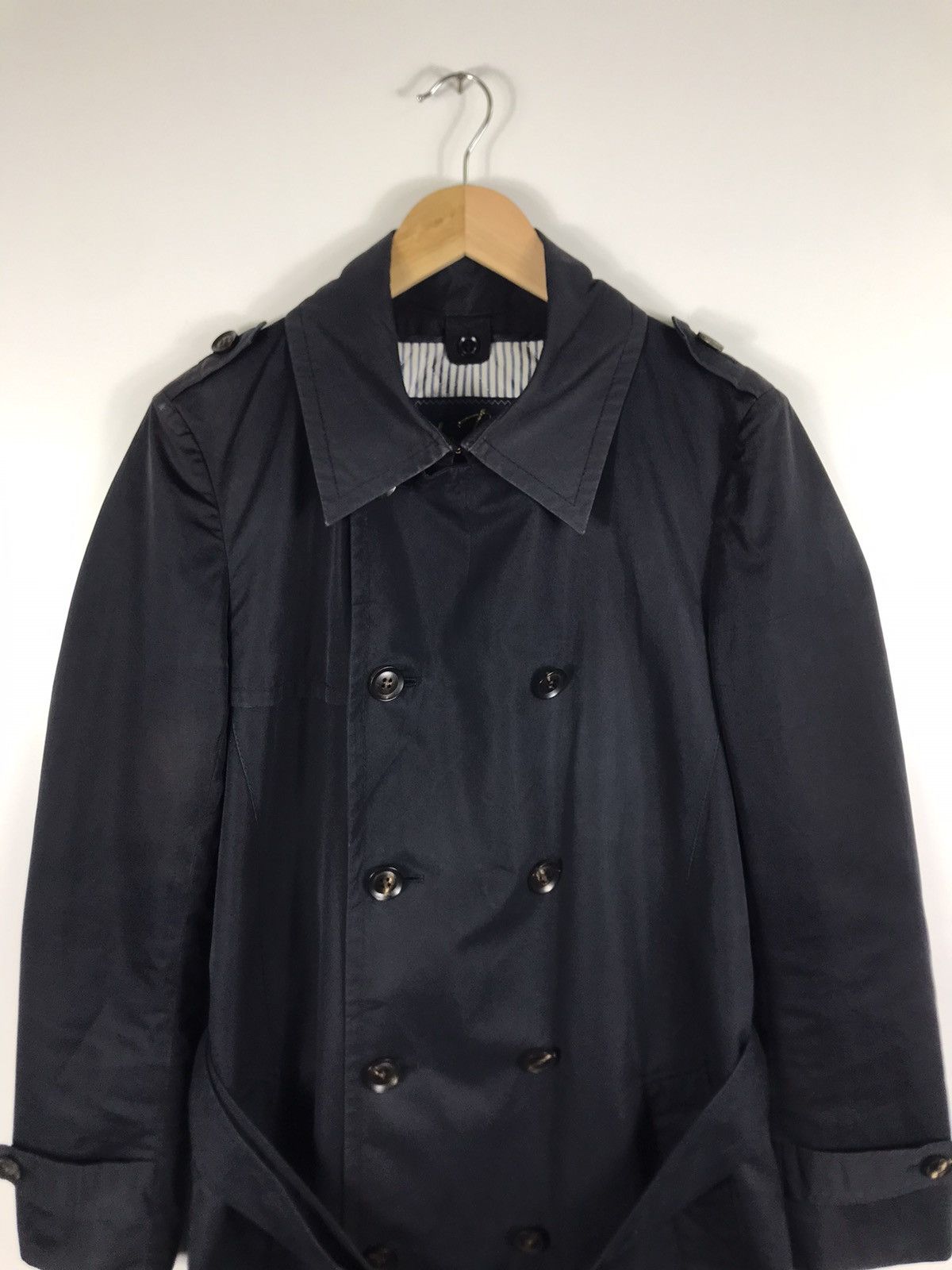 United Bamboo ⚡️Vintage Le Bac United Bamboo Double Breast Trench Long Coat Size S / US 4 / IT 40 - 4 Thumbnail