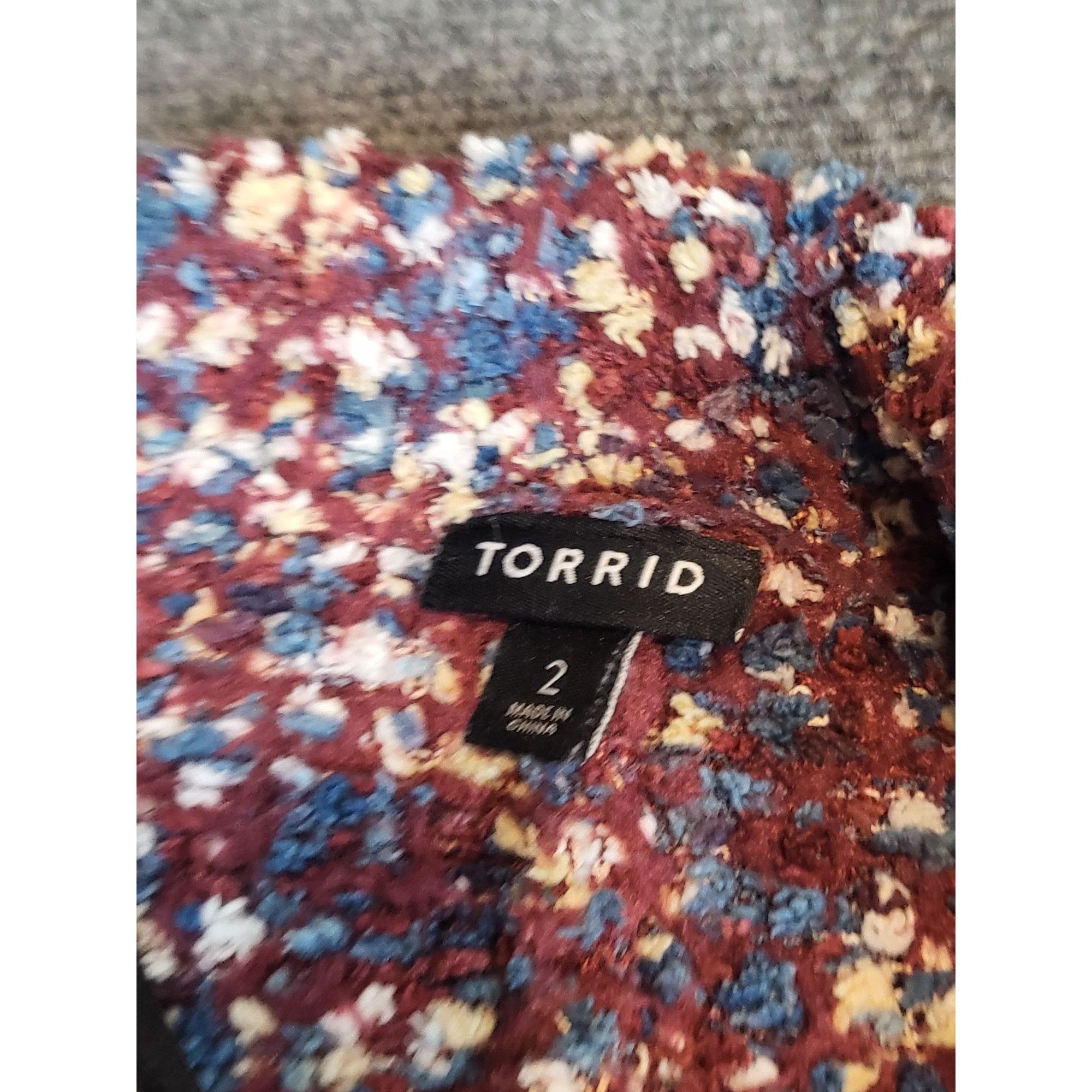 Torrid Torrid Multi Popcorn Cocoon Kimono Sweater Women Sz 2 Purple Size XS / US 0-2 / IT 36-38 - 7 Thumbnail