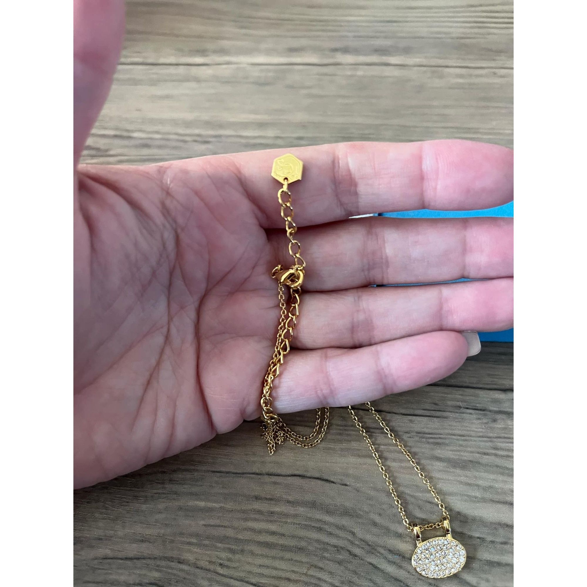 Other Touchstone Crystal by Swarovski Mini Disc Golden Touch Neckl Size ONE SIZE - 3 Thumbnail