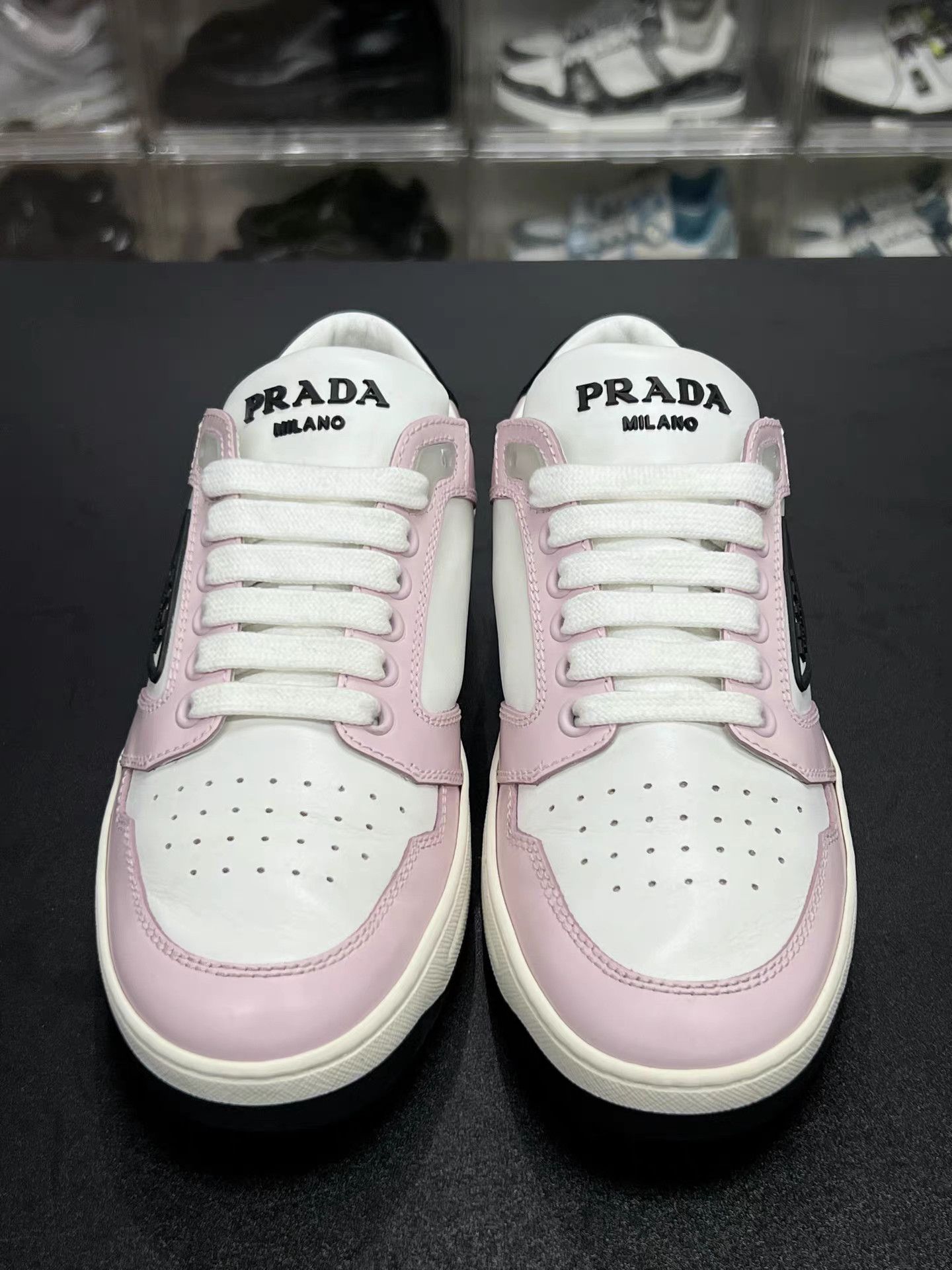 Prada PRADA District White & Pink Sneakers K15 Size US 5.5 / IT 35.5 - 2 Thumbnail