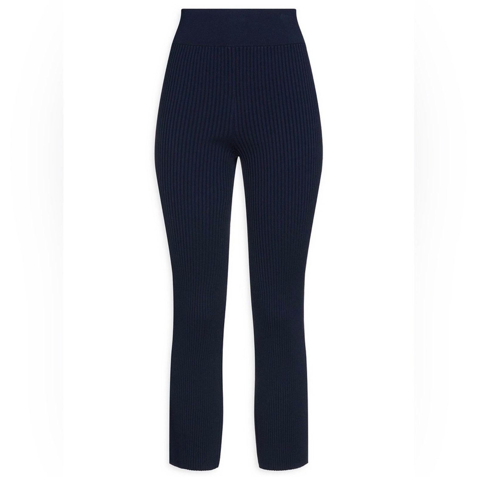 Frame FRAME Ribbed Crop Kick Knit Flared Sweater Pant Navy Sz. S Size 27" / US 4 / IT 40 - 2 Thumbnail