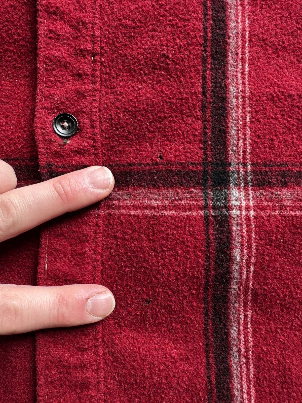 Carhartt CRAZY Y2K CRIMSON WOOL FLANNEL HEAVYWEIGHT SHIRT Size US XL / EU 56 / 4 - 7 Thumbnail