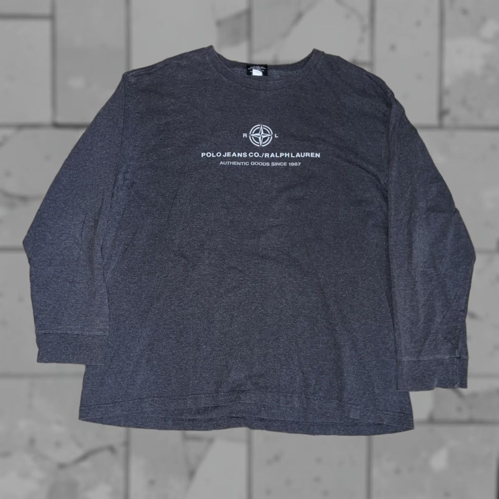 Polo Ralph Lauren VINTAGE Polo Jeans Co Gray Longsleeve T-Shirt Mens 2XL Gray Polo Ralph Lauren Shirt Mens 2XL Size US XXL / EU 58 / 5 - 1 Thumbnail