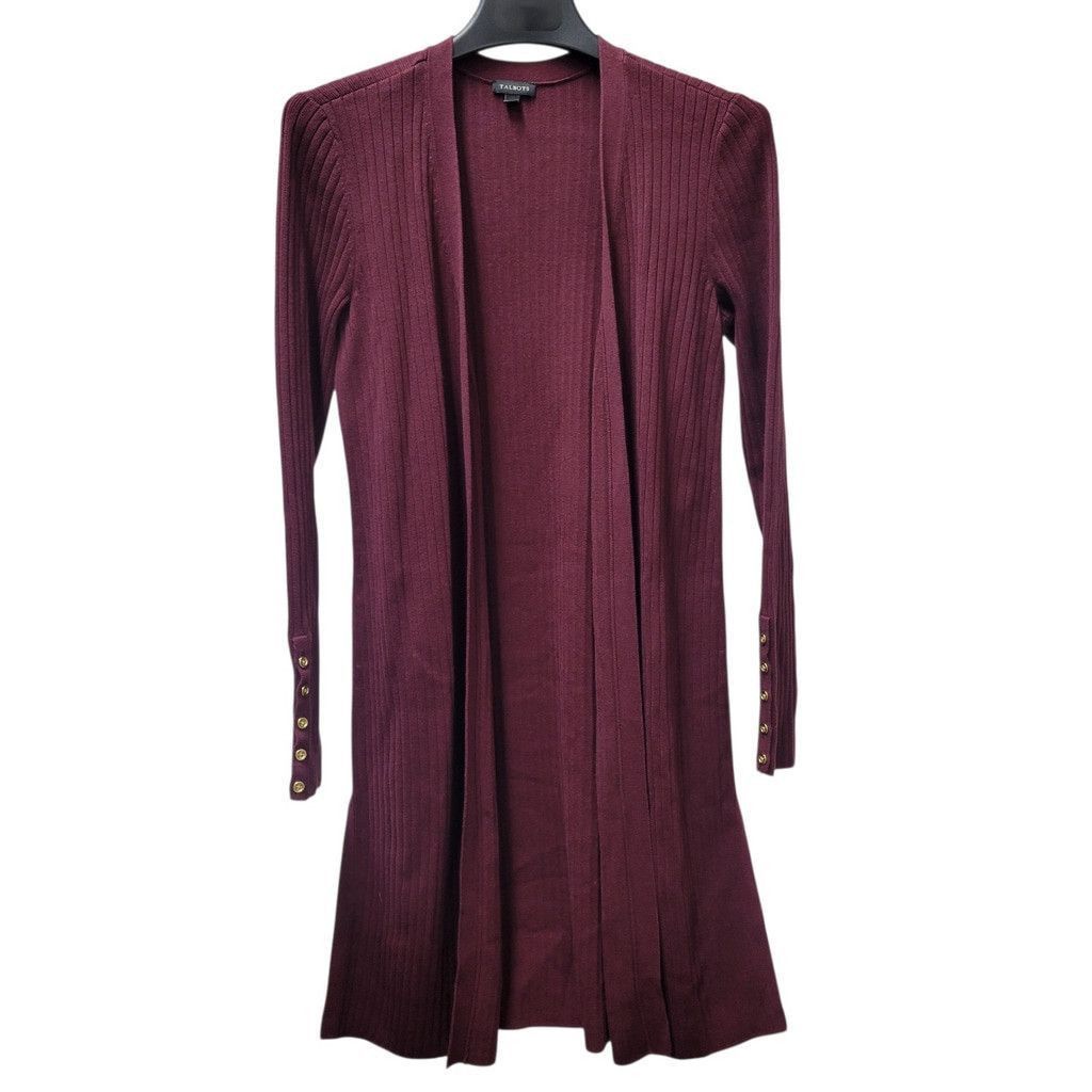 Talbots Talbots Long Line Open Front Ribbed Long-Sleeves XS Women Size XS / US 0-2 / IT 36-38 - 2 Thumbnail