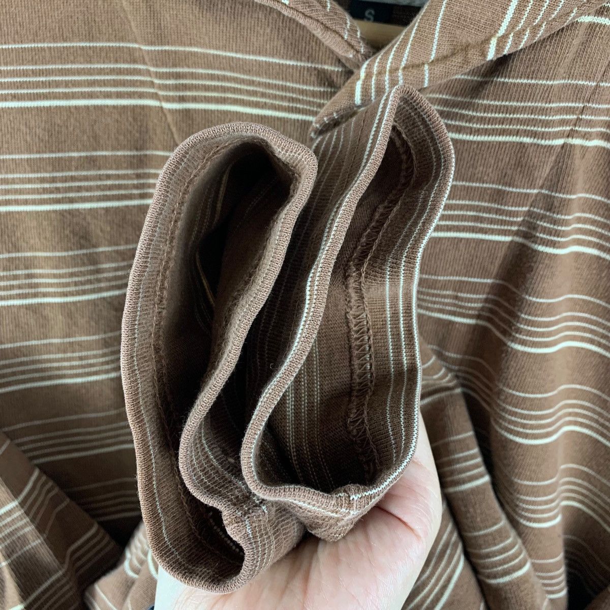 Engineered Garments × Japanese Brand ENGINEERED GARMENTS stripe brown cardigan Size S / US 4 / IT 40 - 10 Thumbnail