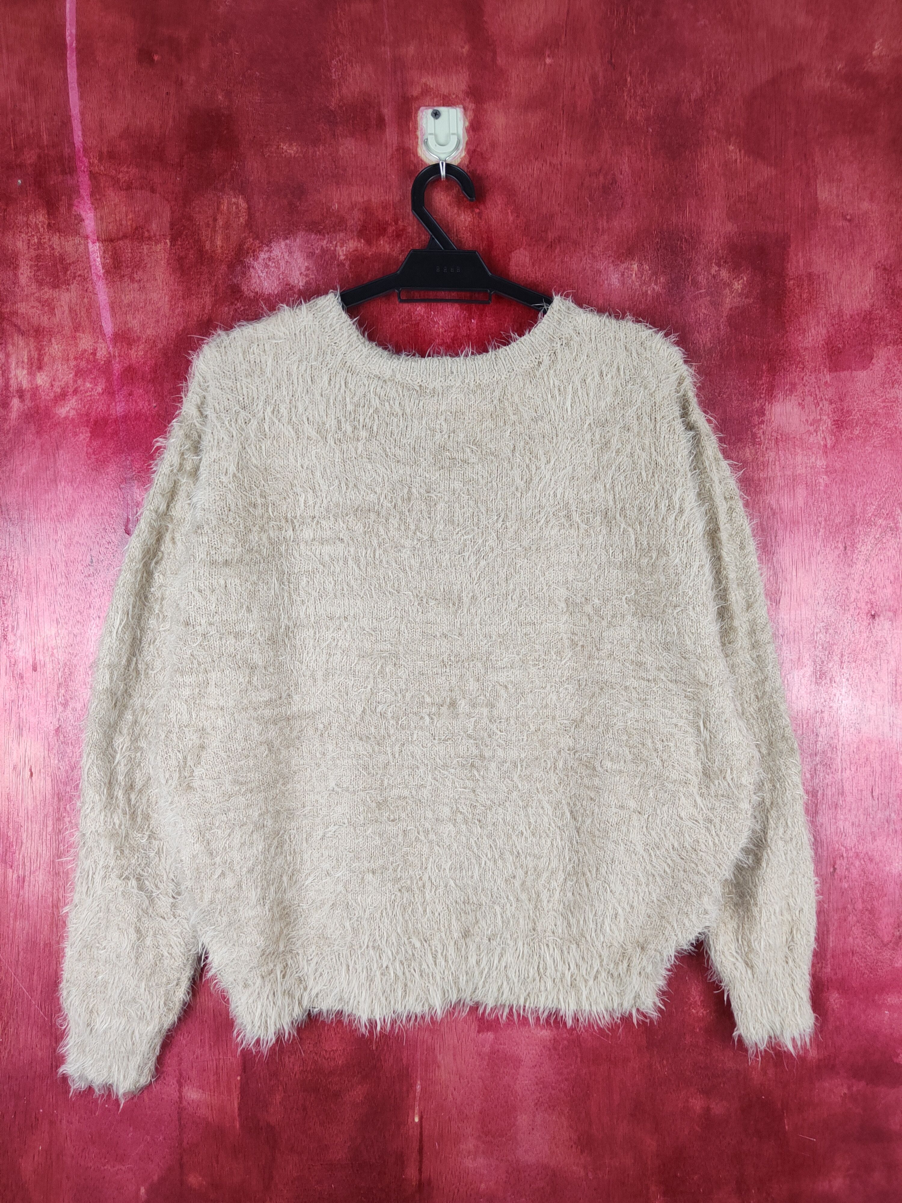 Homespun Knitwear One Way Brown Shag Shaggy Fur Mohair Knitwear #S2169 Size M / US 6-8 / IT 42-44 - 7 Thumbnail