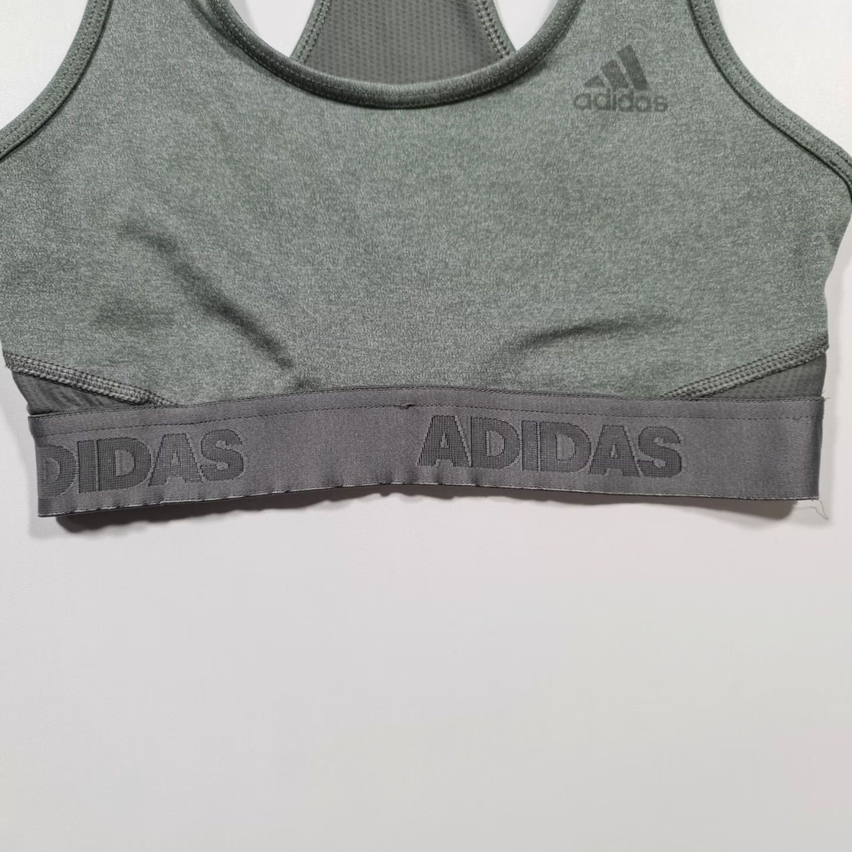 Adidas Adidas Sports Bra Grey XS Non Padded Medium Support Racerback Logo Women’s Top Size XS / US 0-2 / IT 36-38 - 3 Thumbnail