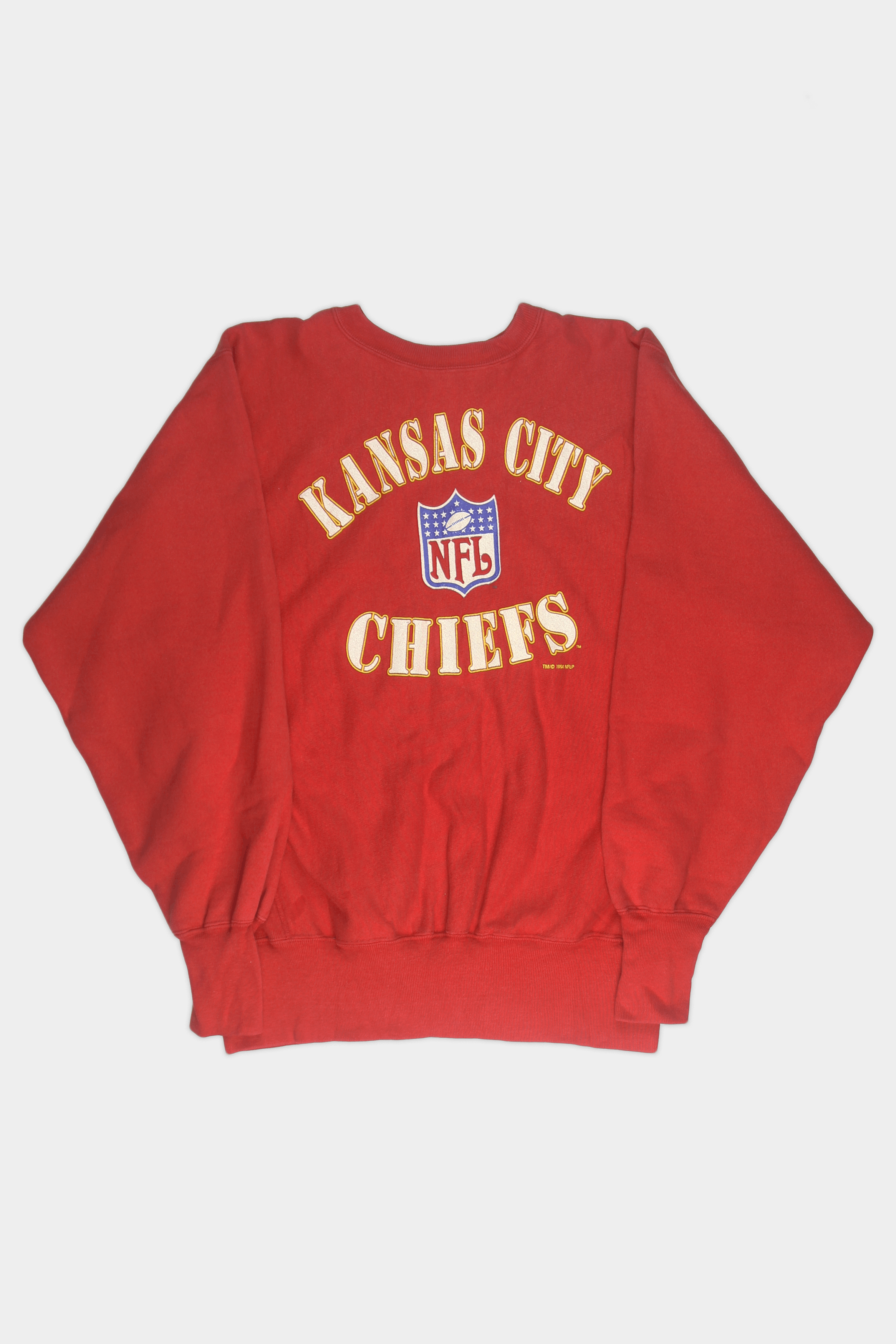 image of American College x Champion Vintage Kansas City Chiefs Champion Sweatshirt in Red (Size Large)