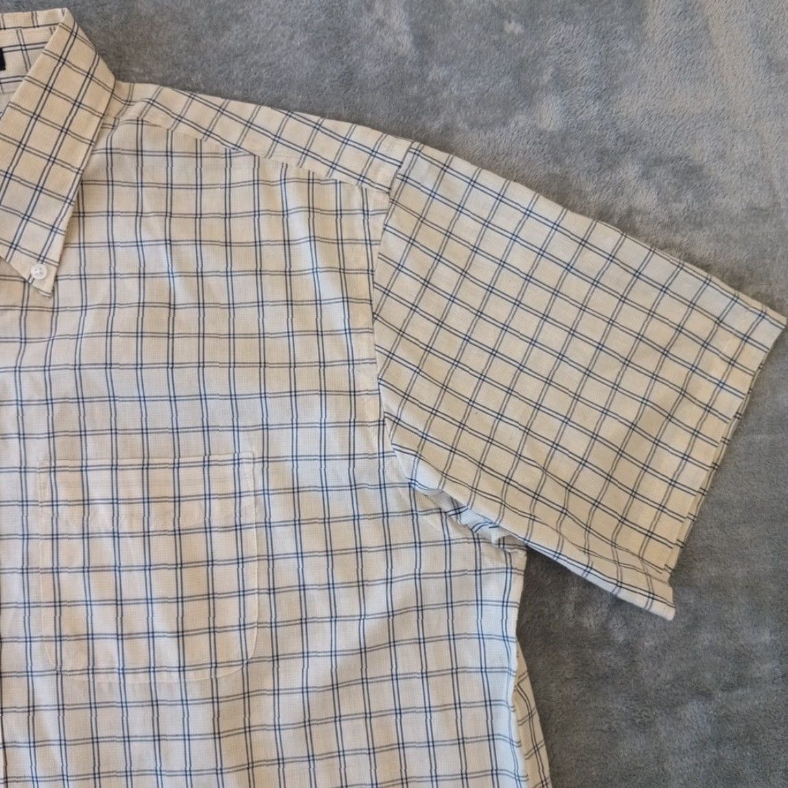 Van Heusen Van Heusen Shirt Mens Large Yellow Plaid Short Sleeve Button-Down Cotton Blend Size US L / EU 52-54 / 3 - 3 Thumbnail