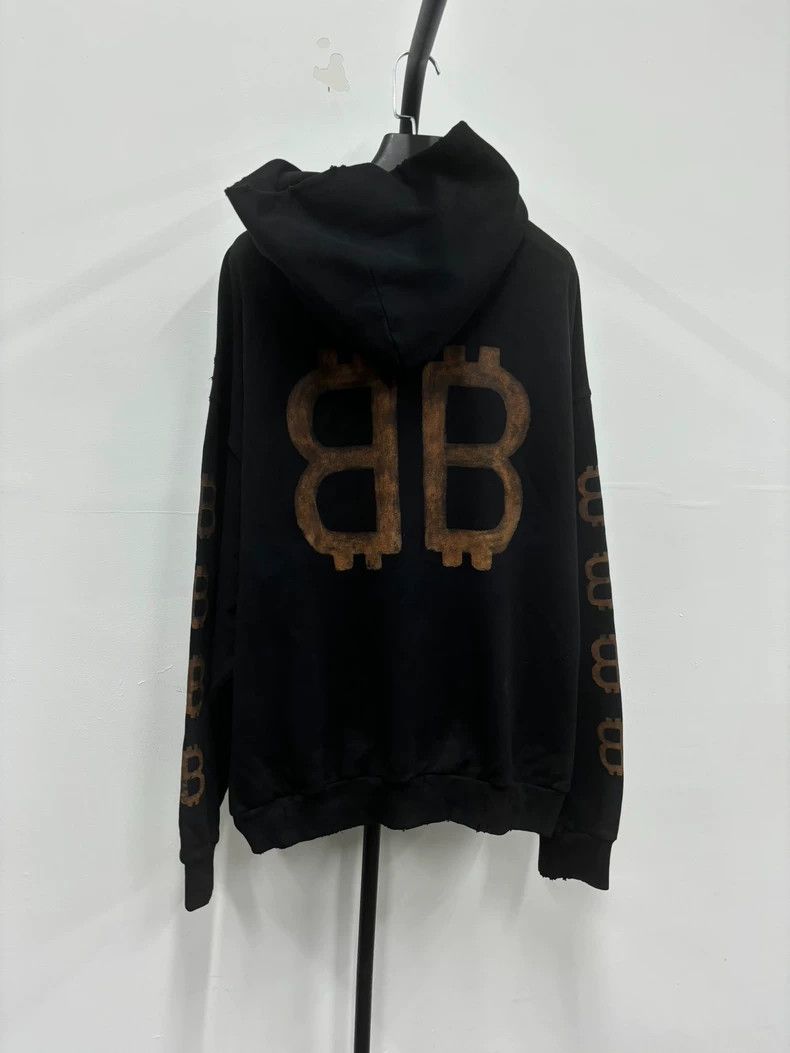 Balenciaga Balenciaga 23 FW Mud Dye Bitcoin Sabotage Hoodie 2503-Nexta Size US M / EU 48-50 / 2 - 2 Thumbnail