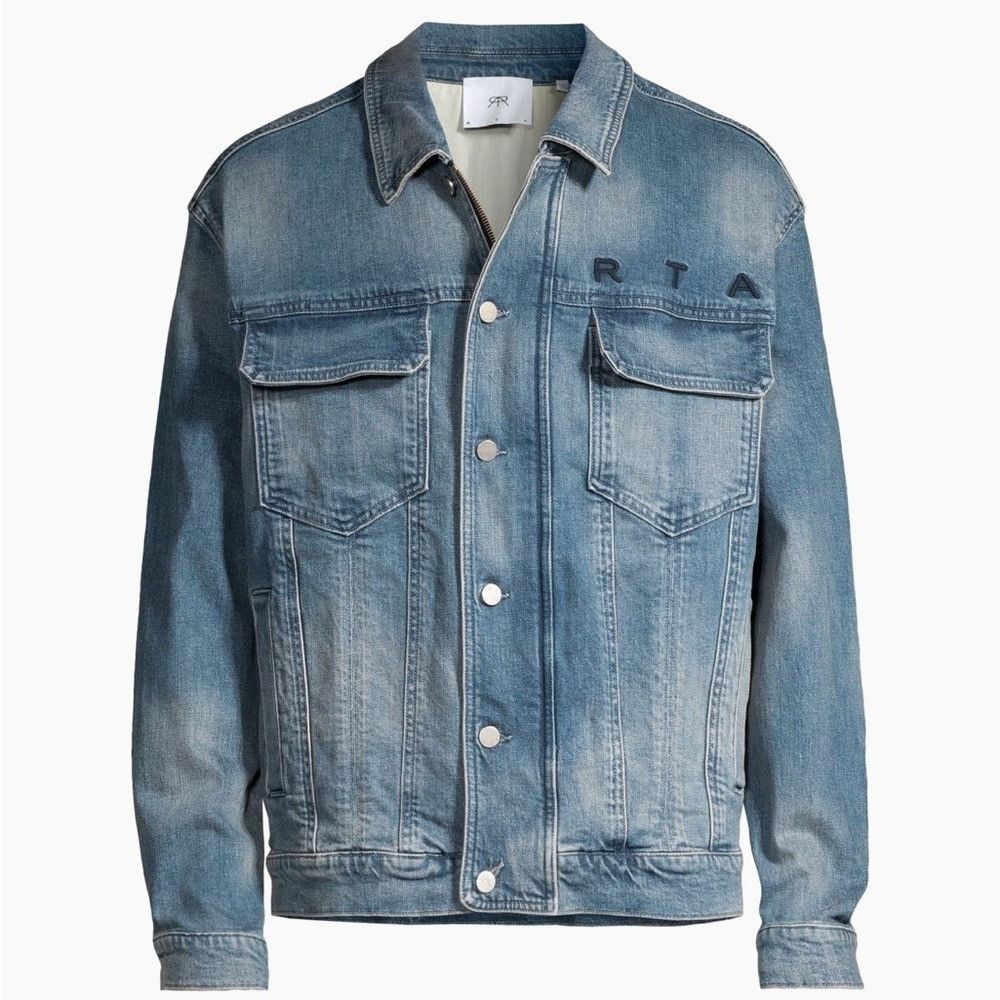 Rta RTA Oversized-Fit Denim Jacket Blue Men’s Size Large Size US L / EU 52-54 / 3 - 1 Thumbnail
