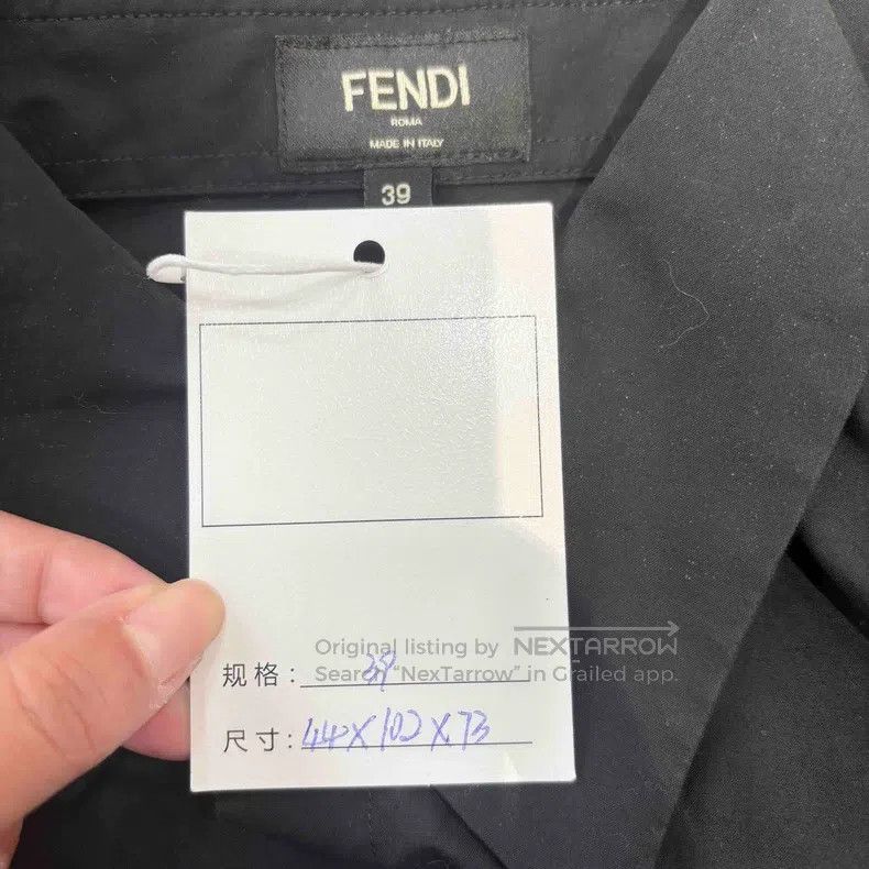 Fendi Fendi size 39 FF Printed Black Shirt, FF Print on Sleeves, Size US XXS / EU 40 - 9 Thumbnail