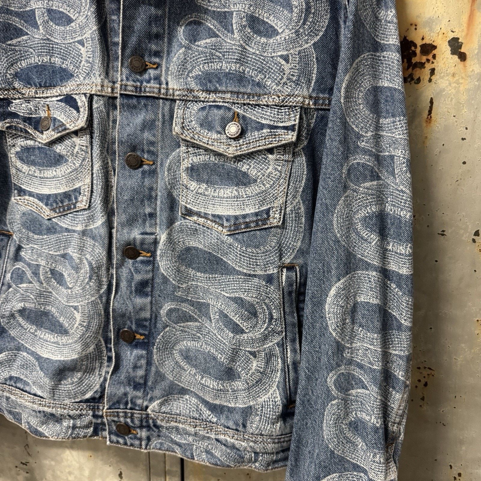 Supreme Hysteric Glamour Supreme Denim Snake Blue Medium Jacket Size US M / EU 48-50 / 2 - 4 Thumbnail