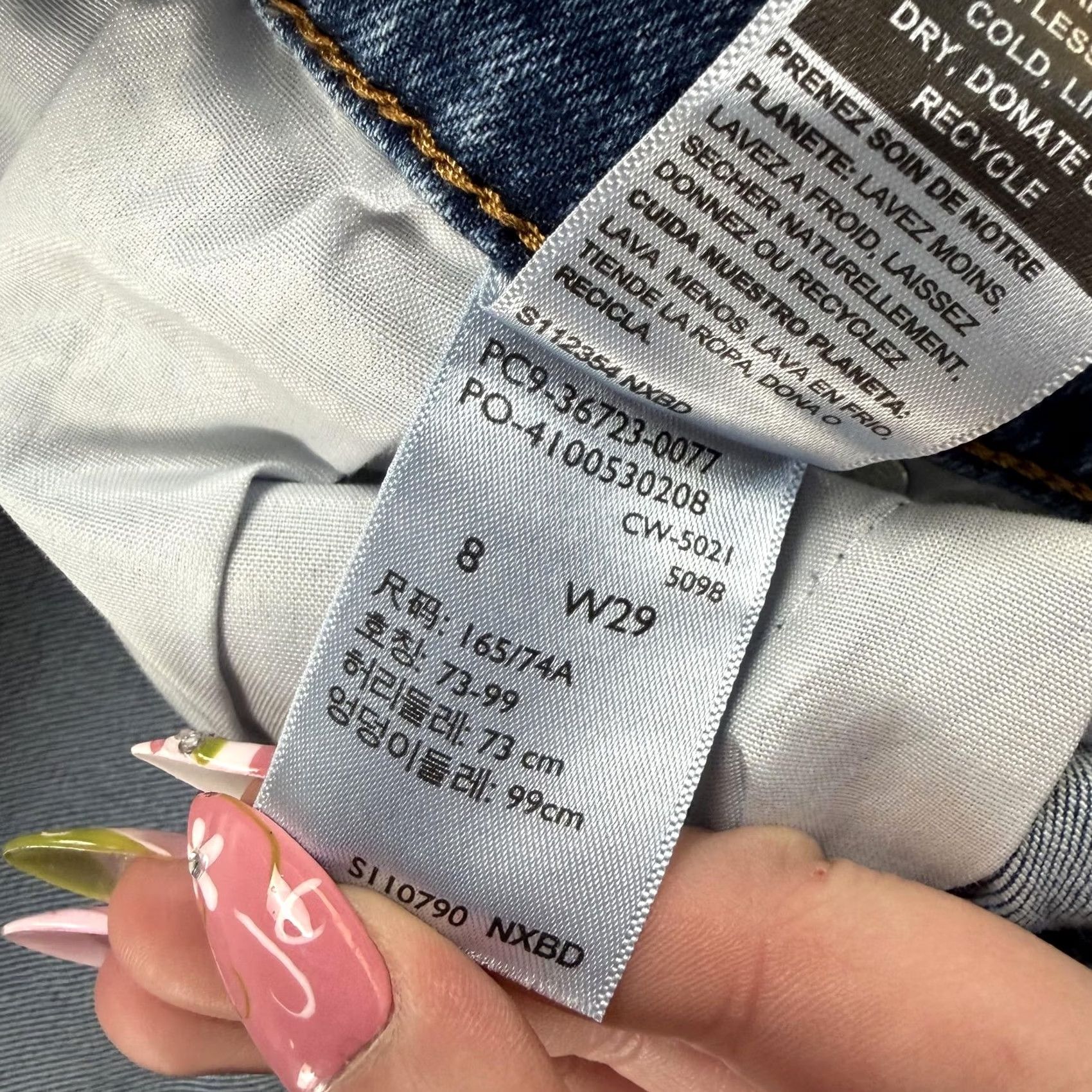 Denizen DENIZEN from Levi's Boyfriend Jeans Womens 8 29W Medium Wash Distressed Denim Size 30" / US 8 / IT 44 - 3 Thumbnail