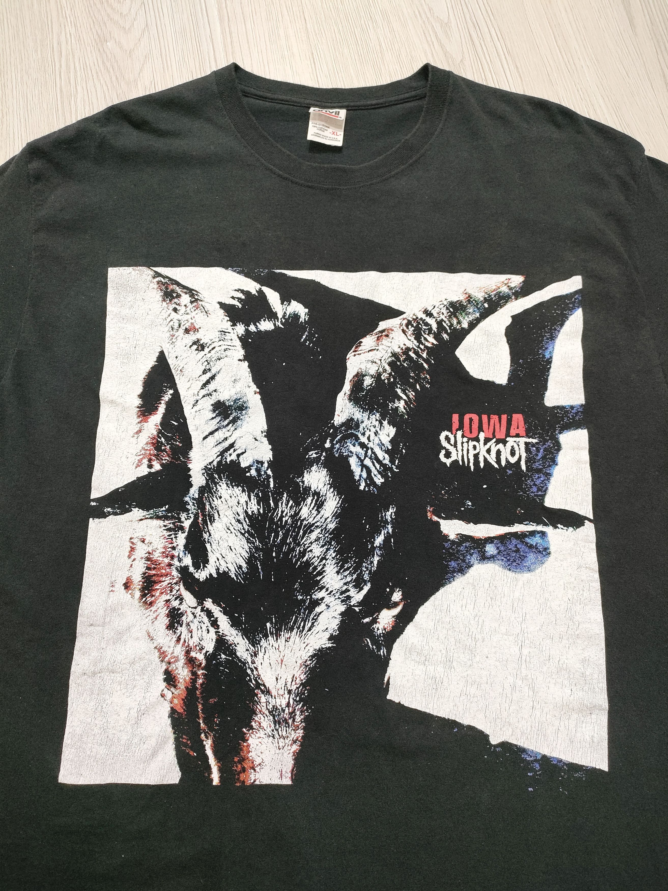 Band Tees Early 00s SLIPKNOT 'IOWA JAPAN TOUR 2002' Vintage Band Tee Size US XL / EU 56 / 4 - 2 Thumbnail