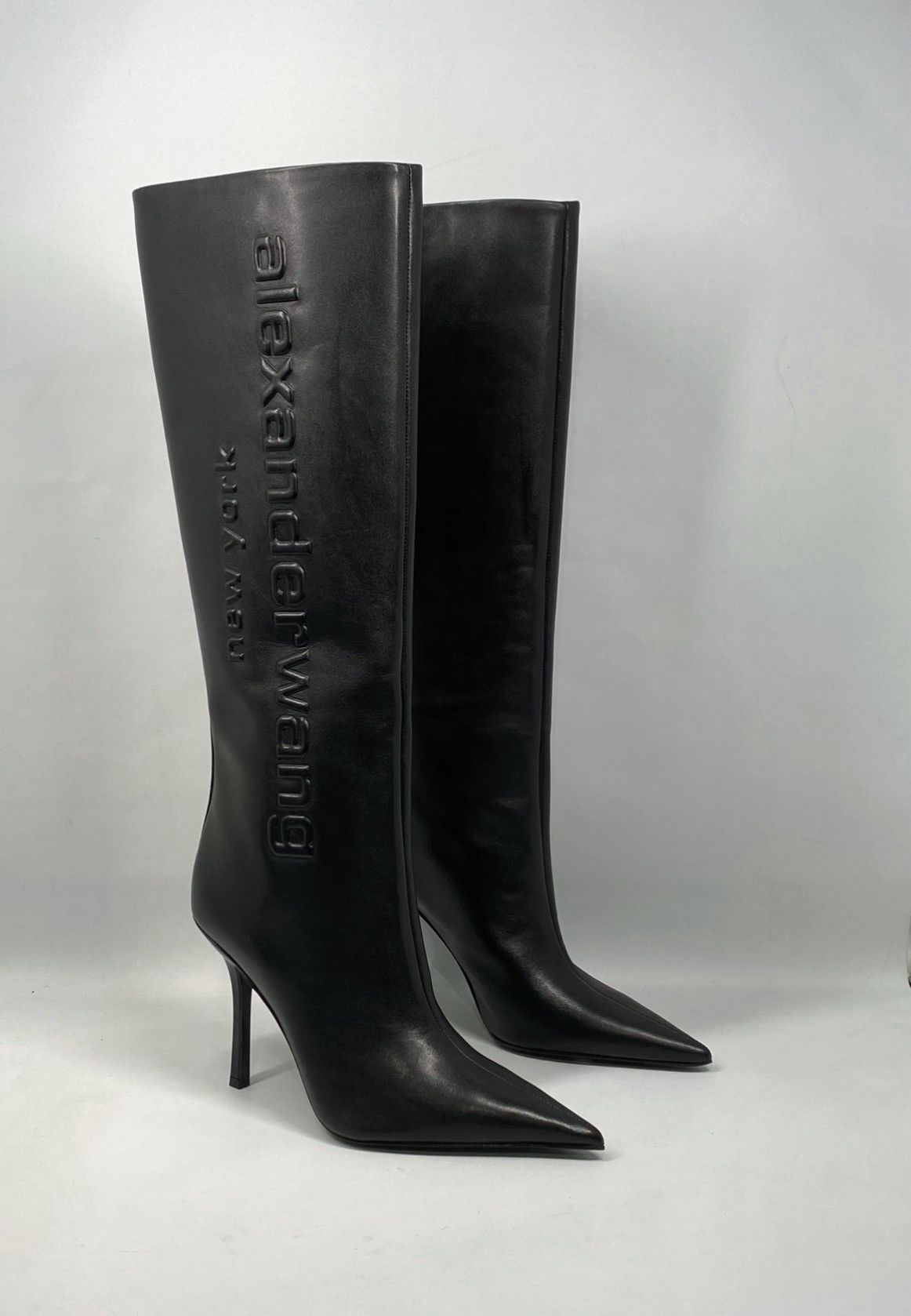 Alexander Wang Alexander Wang leather heeled knee-high boots size 36.5 Size US 6.5 / IT 36.5 - 1 Thumbnail
