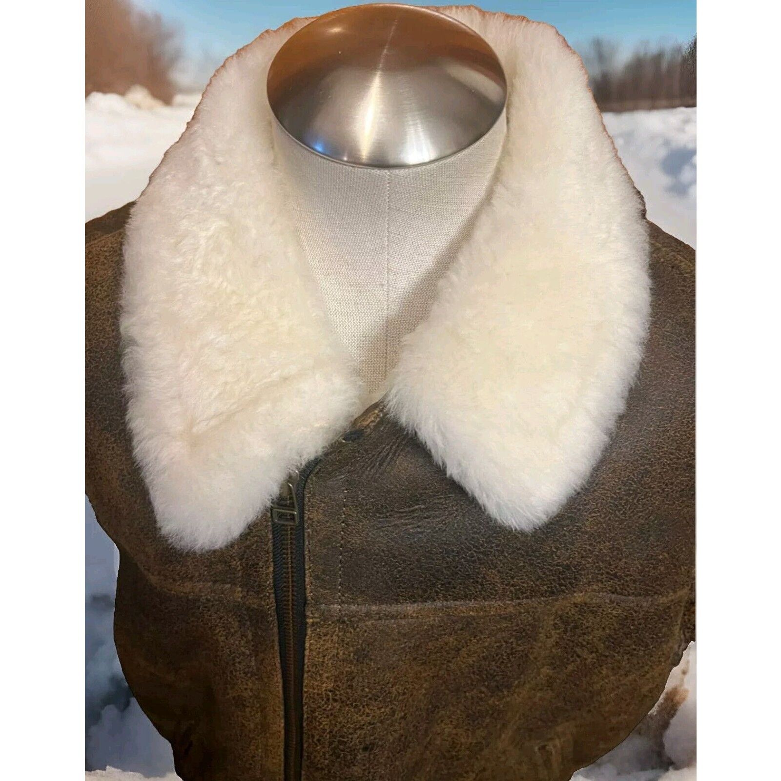 Other MARCO GIANNOTTI Brown Shearling coat Size 44R Size US L / EU 52-54 / 3 - 4 Thumbnail