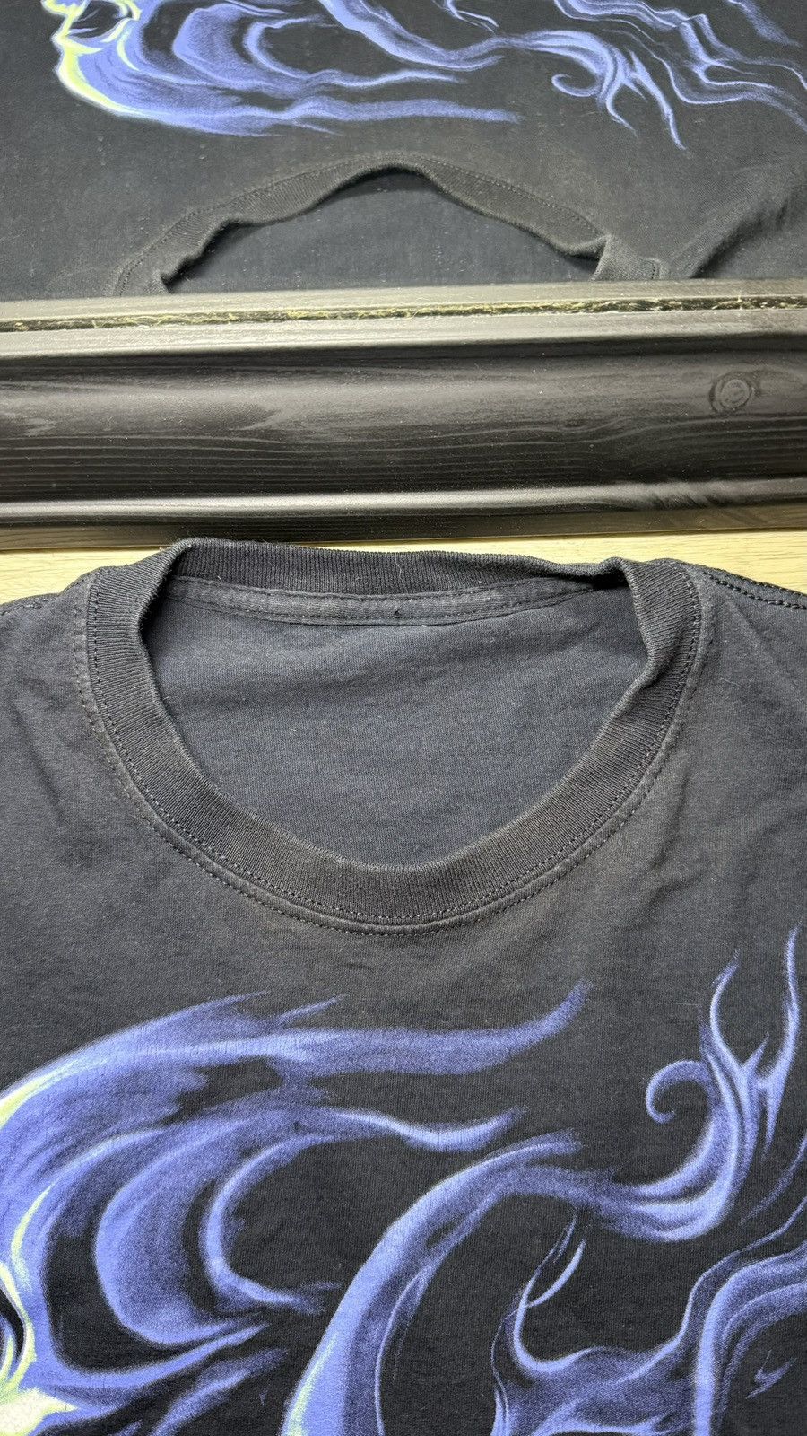 Affliction Y2K 2000s Blue Flaming Skulls Shirt Size US XL / EU 56 / 4 - 3 Thumbnail
