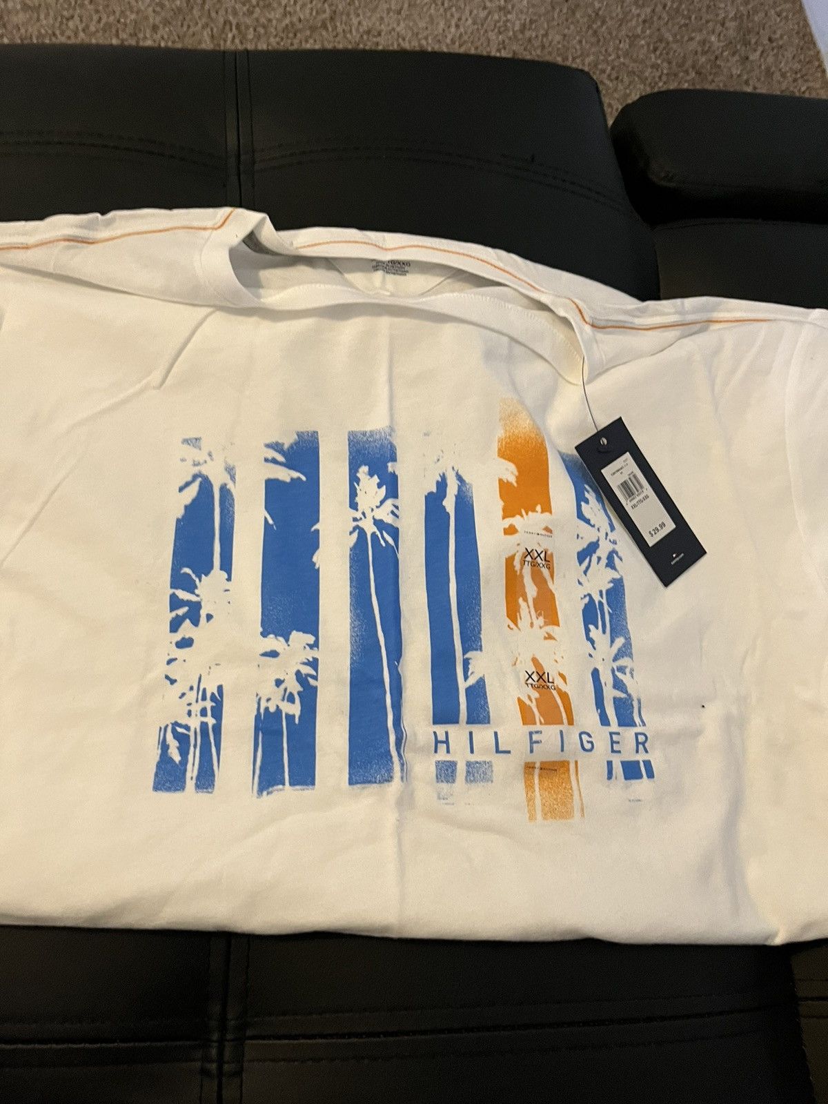 image of Tommy Hilfiger Tee in White, Men's (Size 2XL)