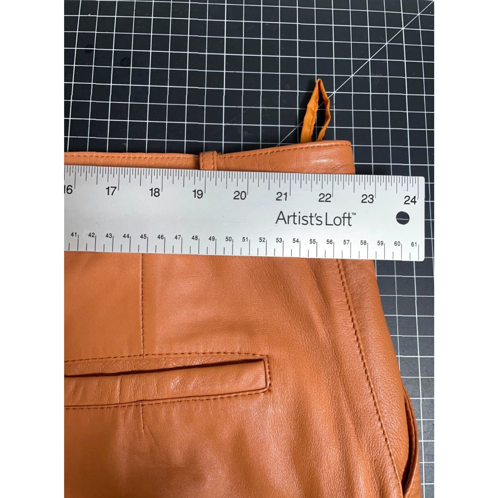 Vintage VINTAGE Man Art Leather Pants 90s Pleated Mens 46 Straight Baggy High Waist Brown Red Unlined 90s Theme Mens Apparel Size US 44 / EU 60 - 6 Thumbnail