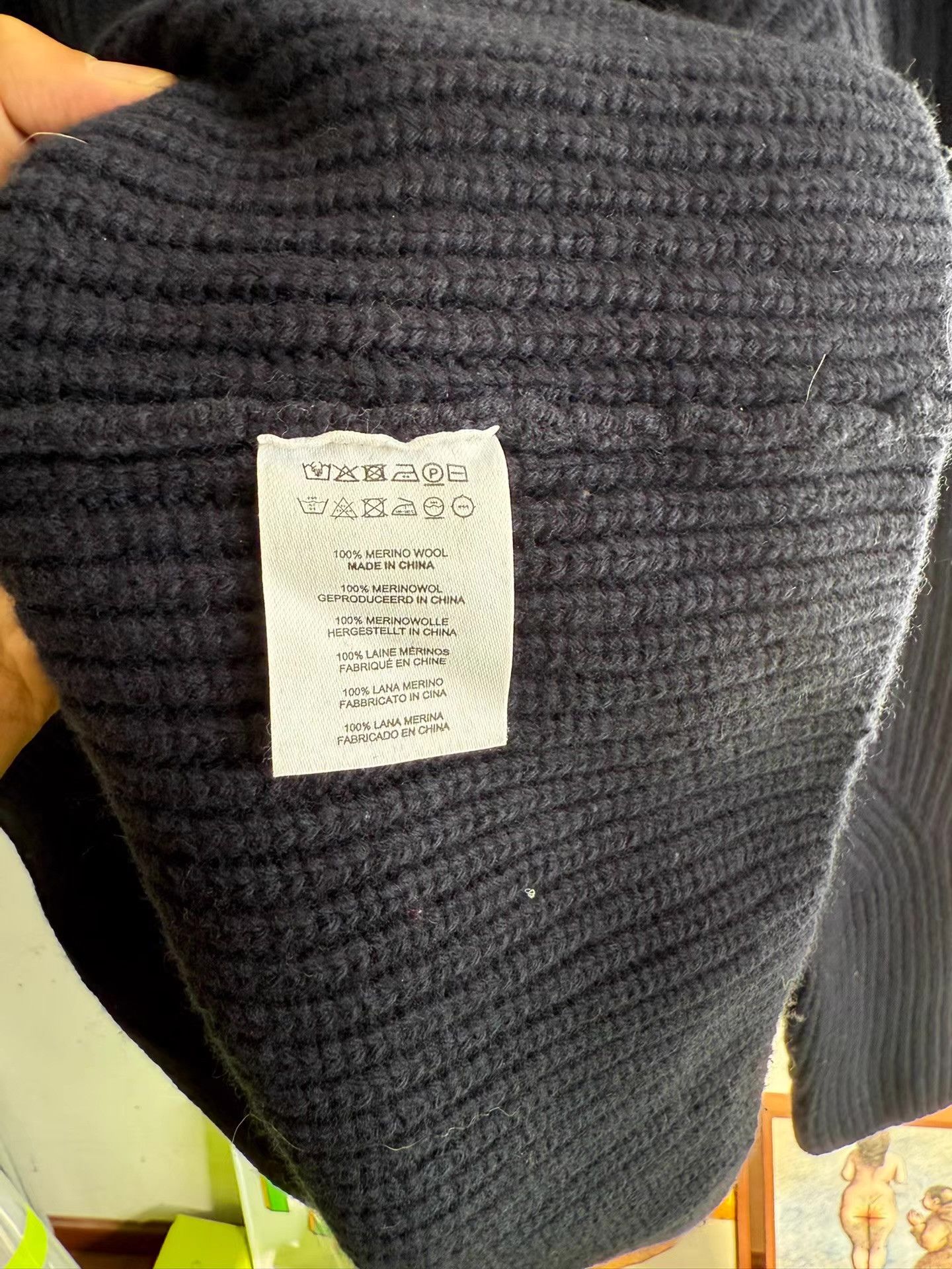Dries Van Noten DRIES VAN NOTEN DVN Navy Thick Knit Wool Sweater Q17 Size US M / EU 48-50 / 2 - 5 Thumbnail