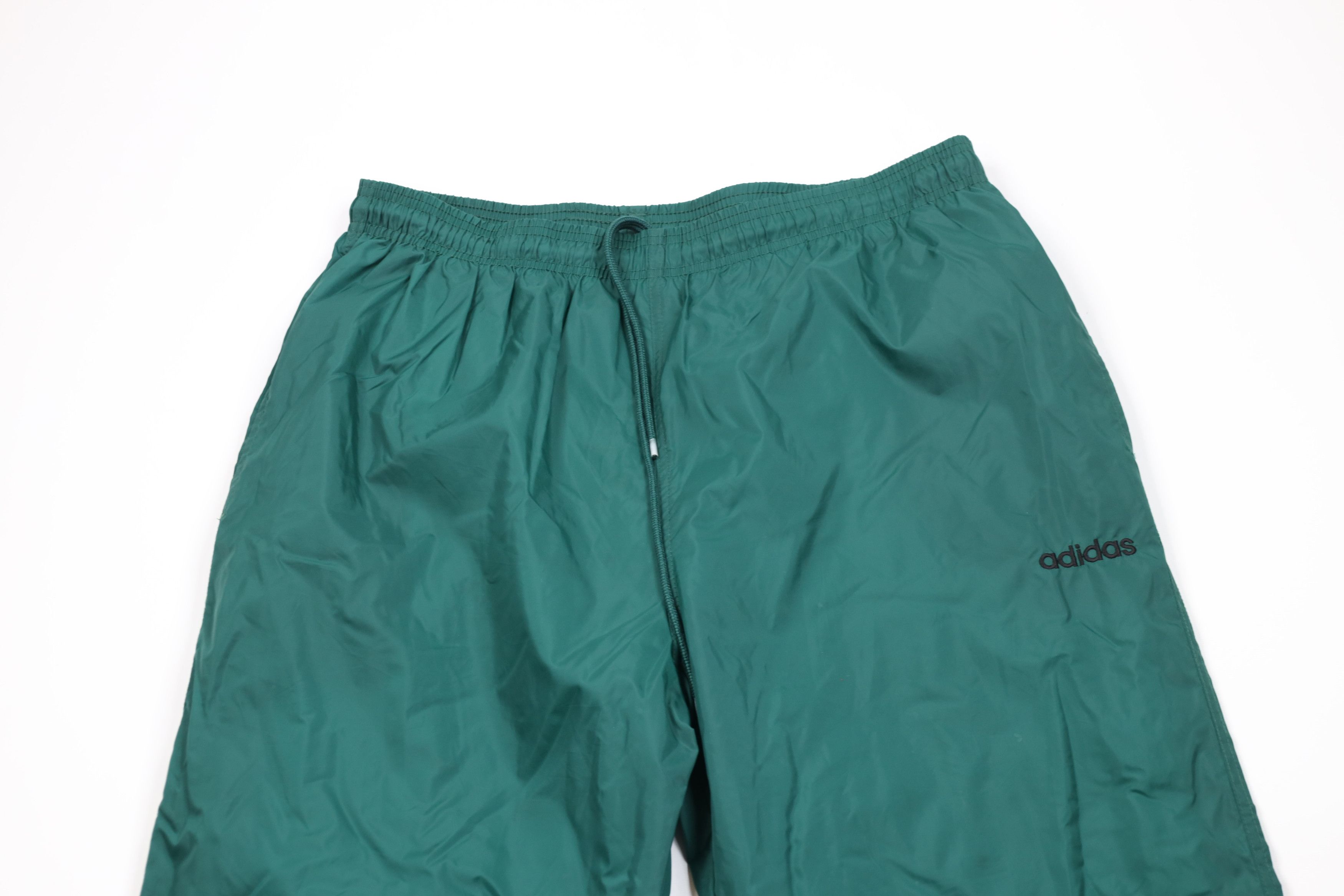 Adidas × Vintage Vintage 90s Adidas Nylon Windbreaker Jogger Pants Green Size US 36 / EU 52 - 2 Thumbnail