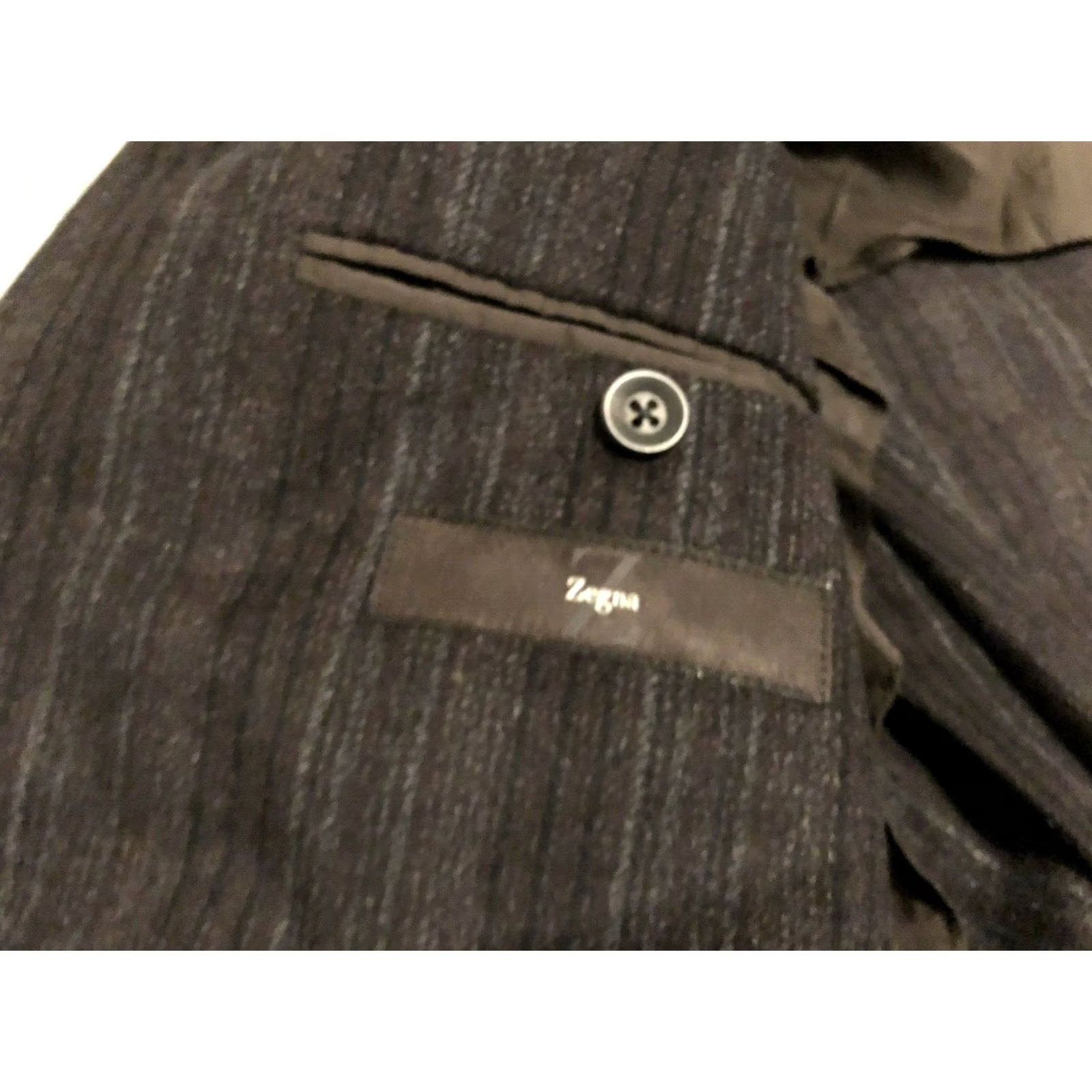 Ermenegildo Zegna Ermenegildo Zegna Blazer Shirt Striped 40R Men Brown 3 Button Jacket Sport Coat Angora Wool Cashgora Size 40R - 3 Thumbnail