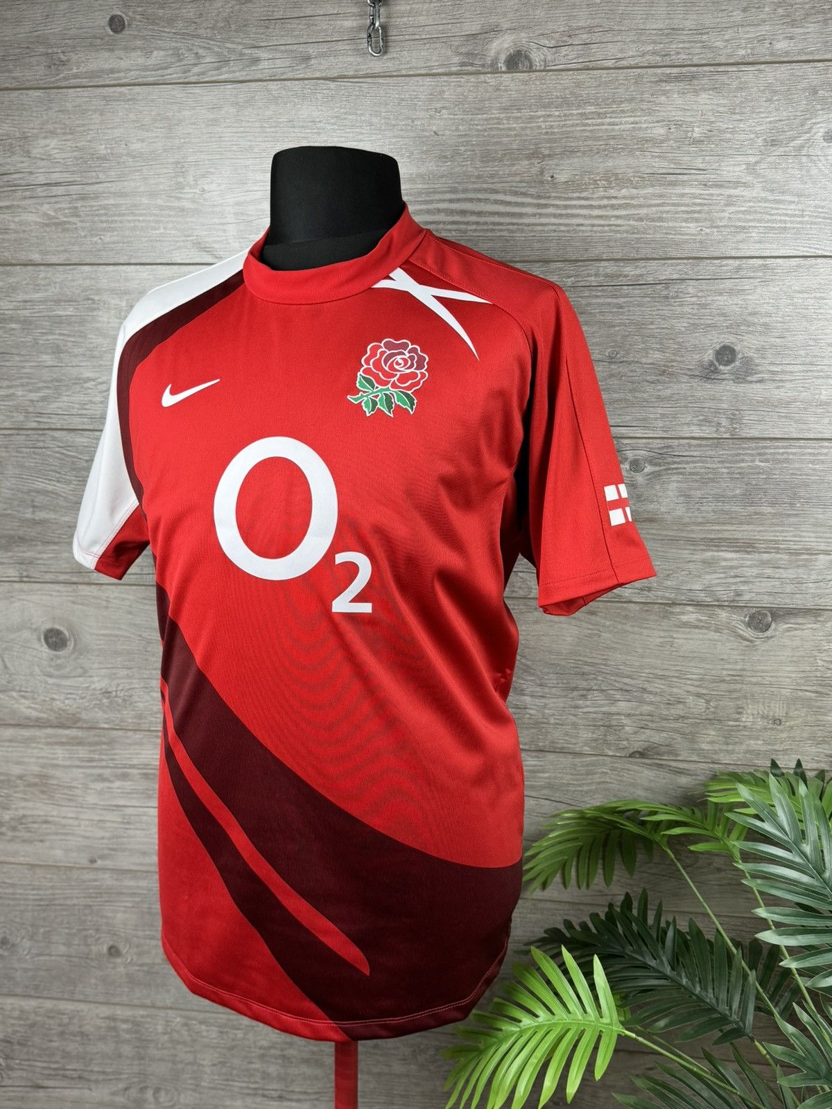 Nike NIKE ENGLAND 🏴󠁧󠁢󠁥󠁮󠁧󠁿 RUGBY 🏉 JERSEY Y2K DRILL STYLE SIZE L Size US L / EU 52-54 / 3 - 11 Thumbnail