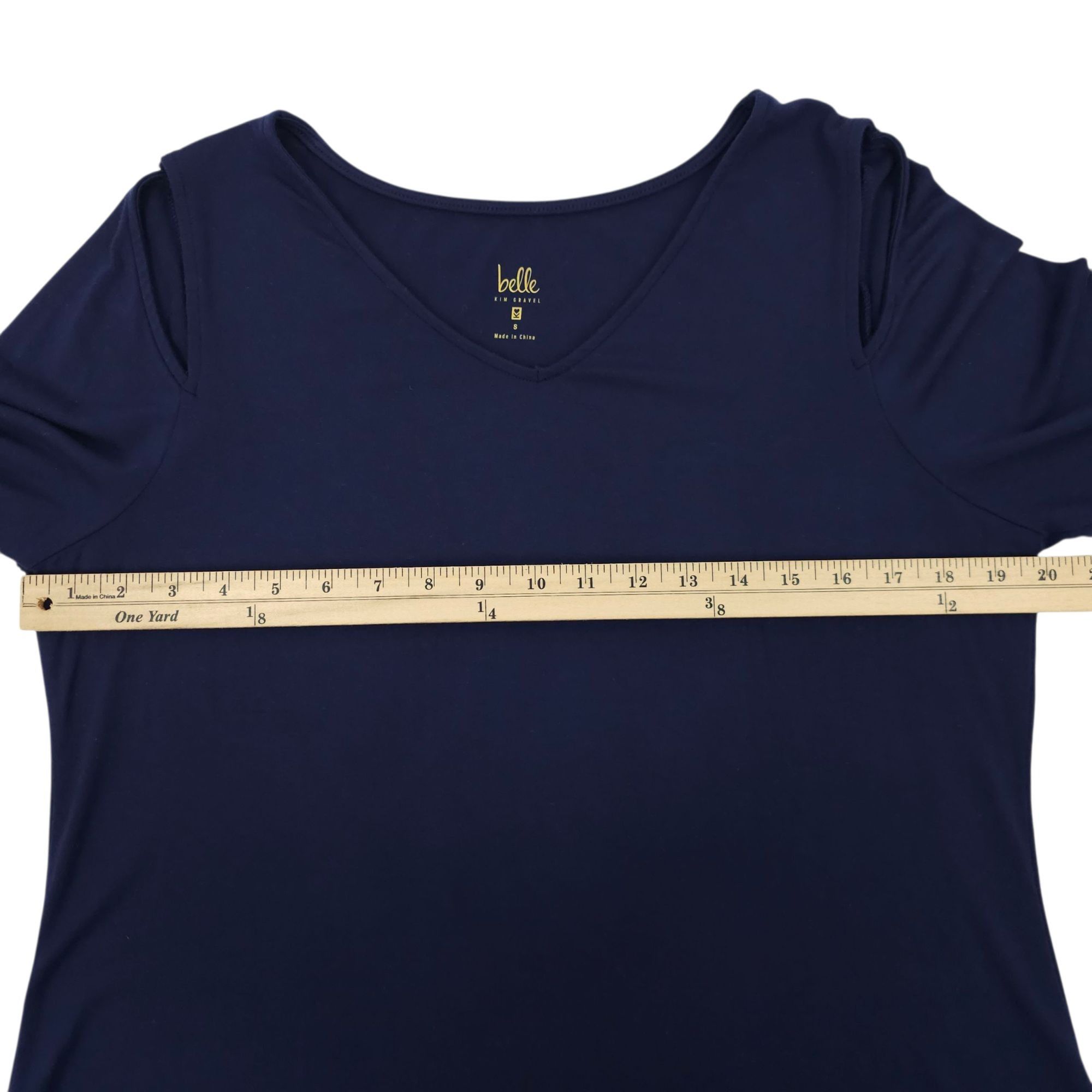 Other Belle By Kim Gravel Knit Top Womens S Cold Shoulder V Neck Size S / US 4 / IT 40 - 3 Thumbnail