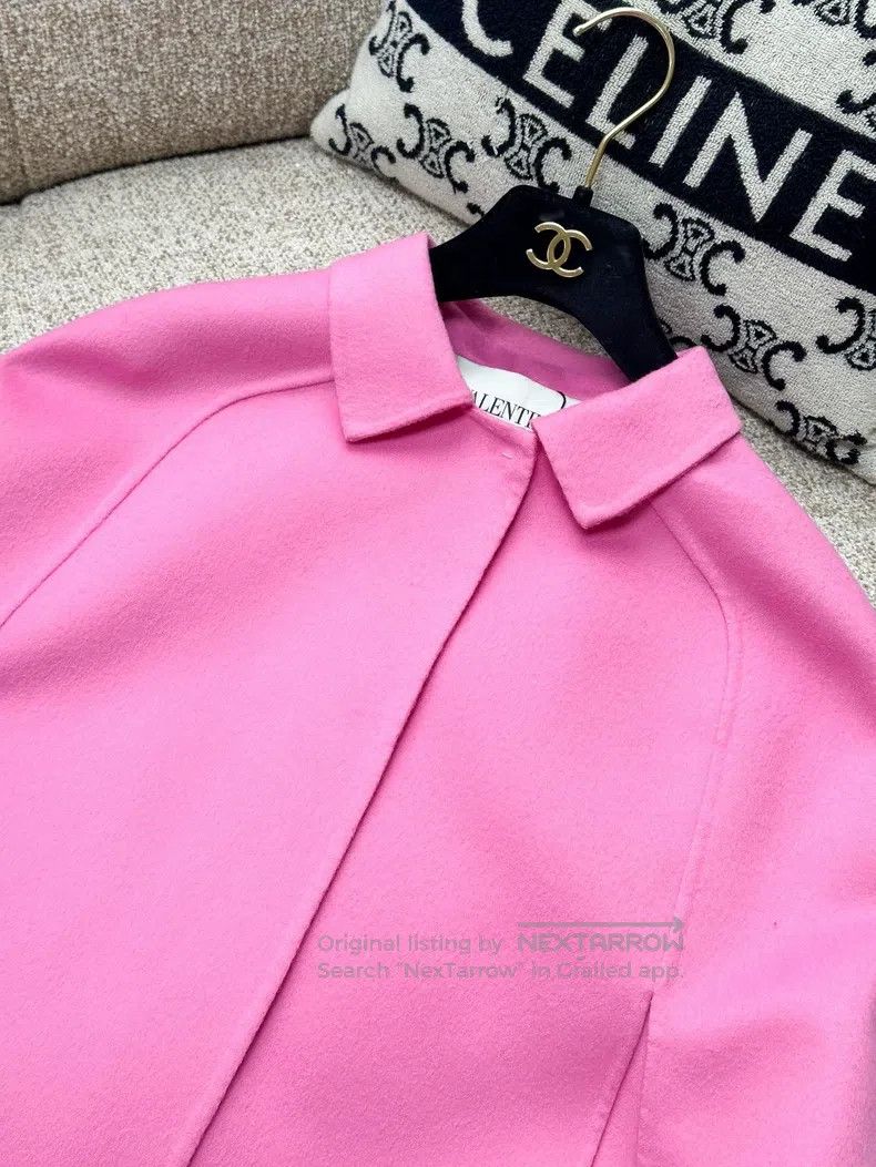 Valentino Valentino Pink sleeveless cape coat Size L / US 10 / IT 46 - 3 Thumbnail