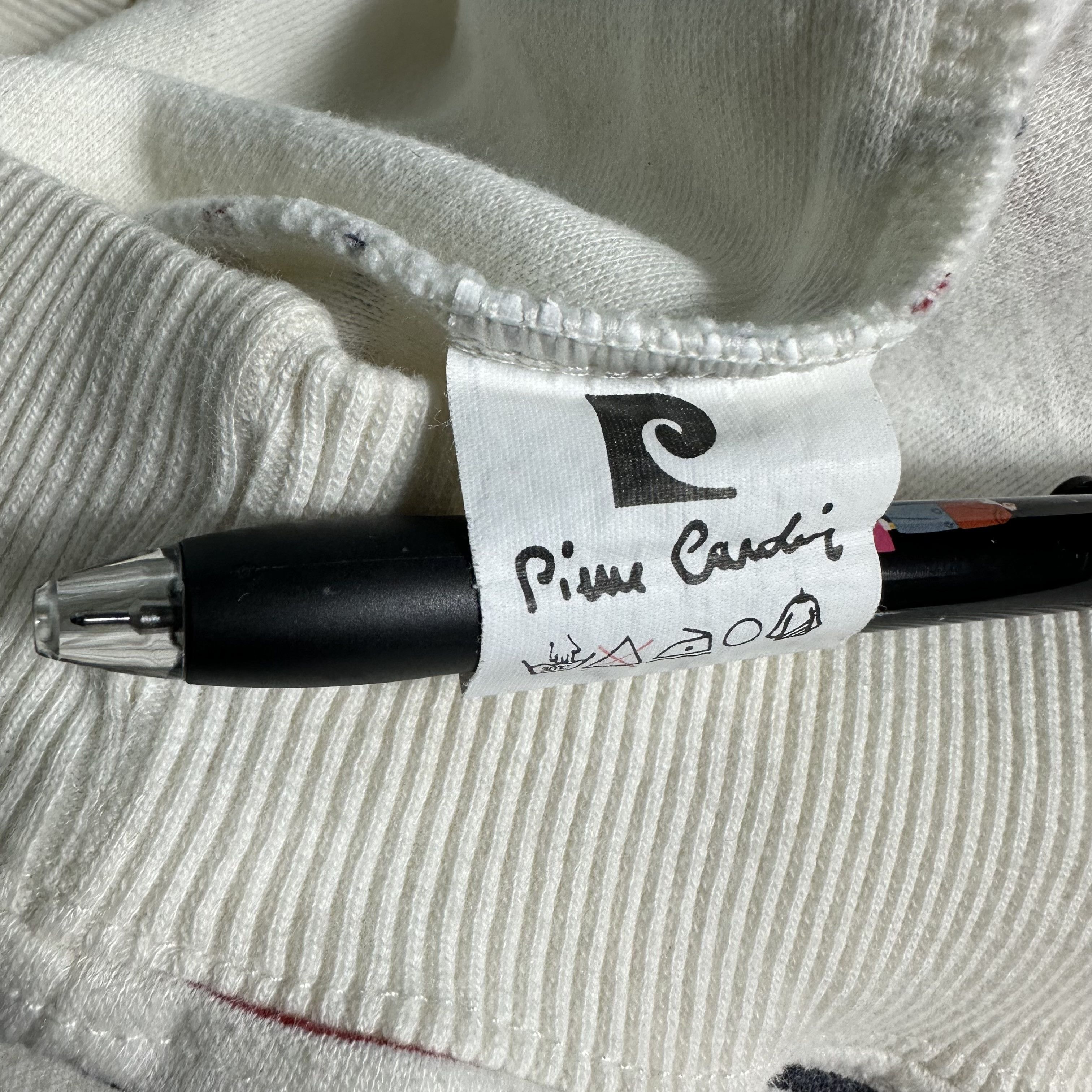 Pierre Cardin × Vintage 🔥RARE🔥Vintage Pierre Cardin Striped Spell Out Sweatshirt Size US L / EU 52-54 / 3 - 5 Thumbnail
