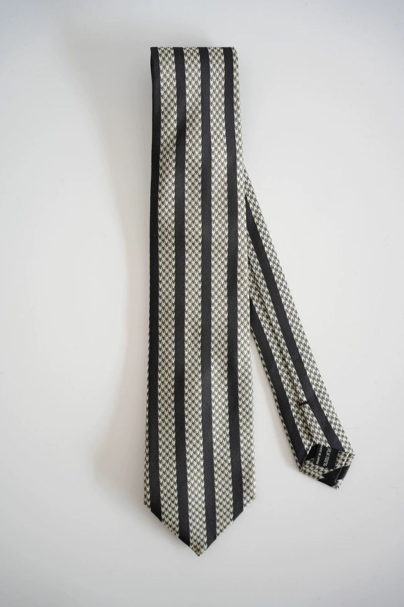 Yohji Yamamoto Yohji YamamotoBlack and white houndstooth silk tie 2503-Nex Size ONE SIZE - 1 Thumbnail
