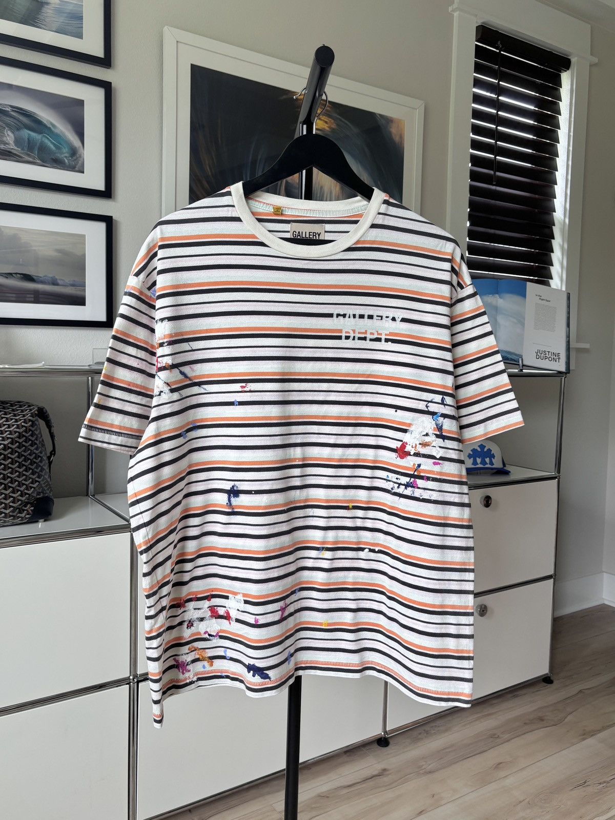 Gallery Dept. PAINTER STRIPED LOGO TEE Size US L / EU 52-54 / 3 - 1 Thumbnail