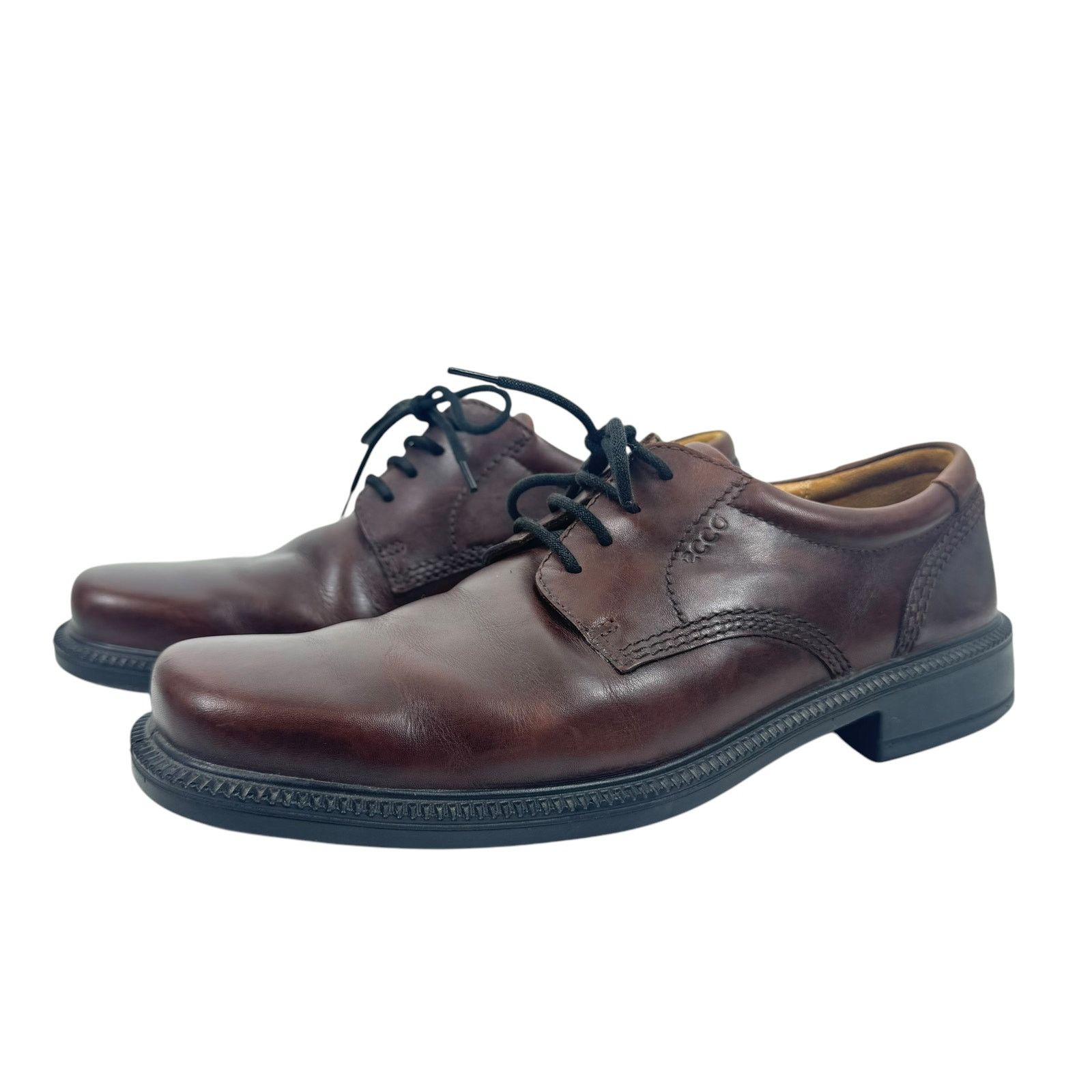 Ecco Ecco leather oxford dress shoes brown lace up comfort 8/8.5 Size US 8.5 / EU 41-42 - 2 Thumbnail