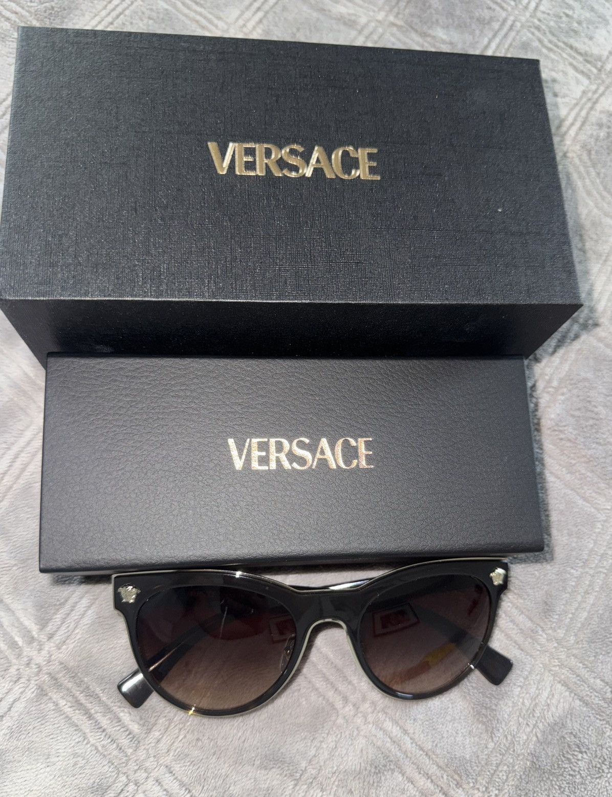 Versace Versace Women’s Sunglasses Havana brown/gold metal Mod 2198 Size ONE SIZE - 9 Thumbnail