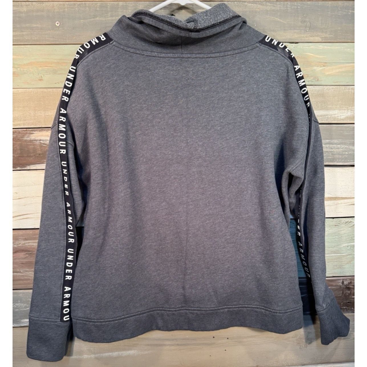 Under Armour UNDER ARMOUR Women's Gray Fleece Loose Turtleneck Pullover H Size L / US 10 / IT 46 - 7 Thumbnail