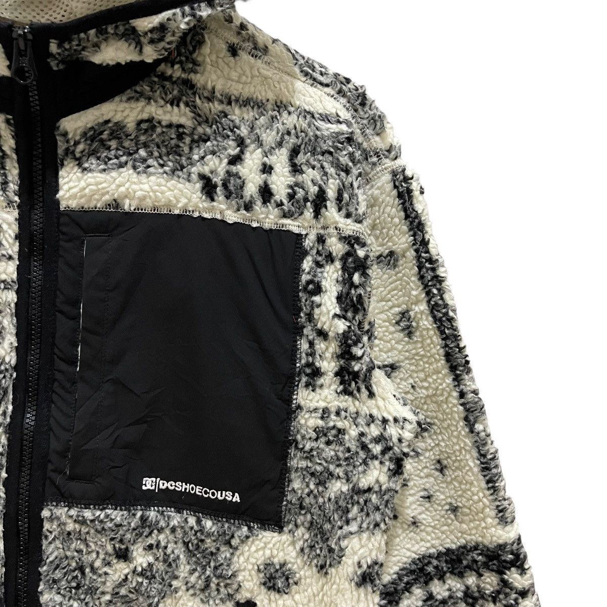 DC DCSHOECOUSA Skateboard Aztec Design Shearling Hoodie Jacket Size US S / EU 44-46 / 1 - 3 Thumbnail