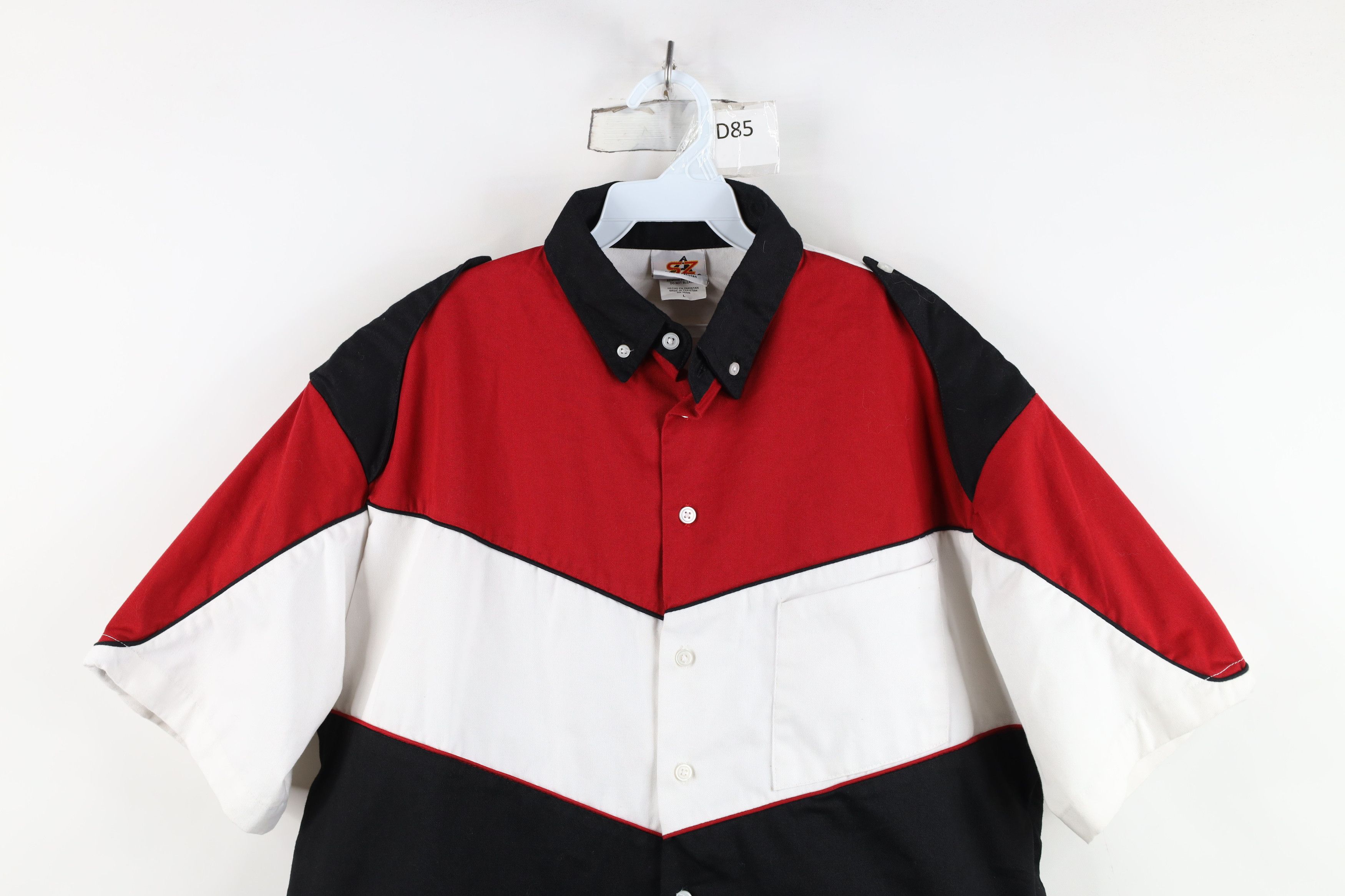 Vintage Vintage 90s Block Pit Crew Racing Collared Button Shirt Size US L / EU 52-54 / 3 - 2 Thumbnail