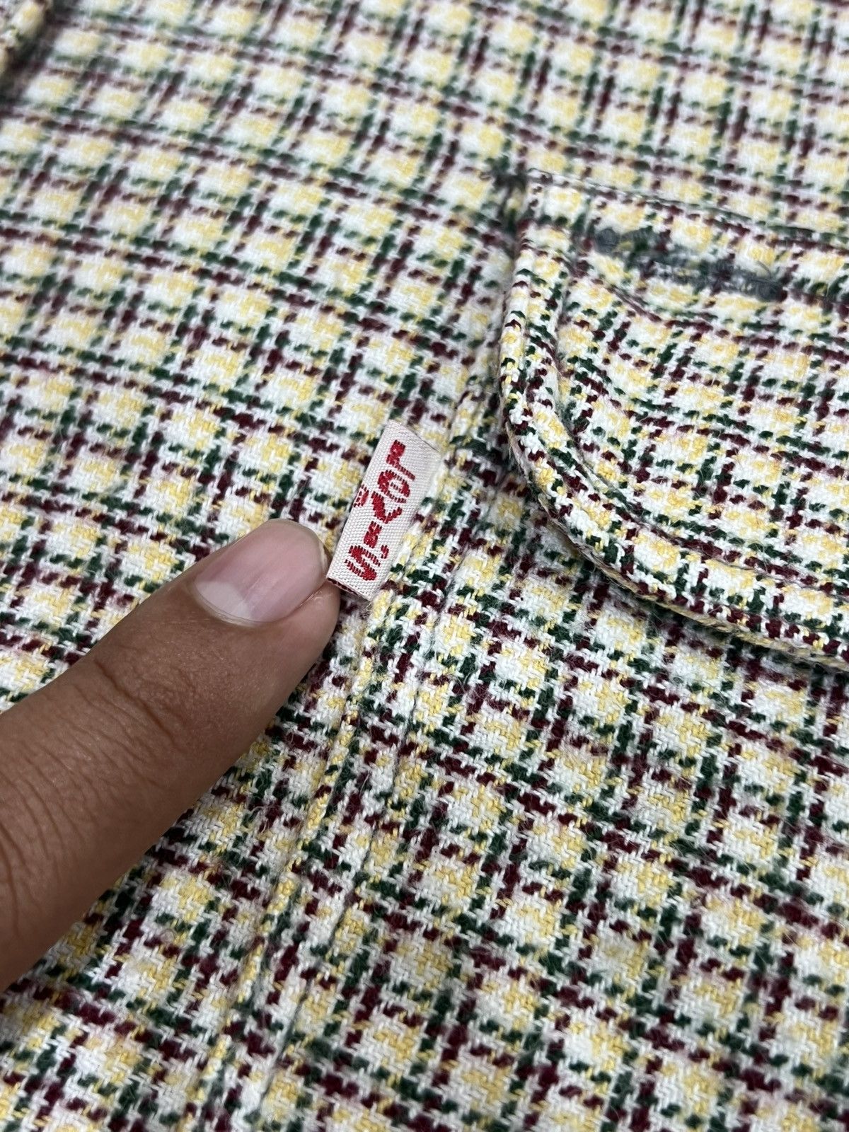 Levi's Vintage Clothing Vtg 90's Levis Double Pocket Flannel Shirt Size US XL / EU 56 / 4 - 9 Thumbnail