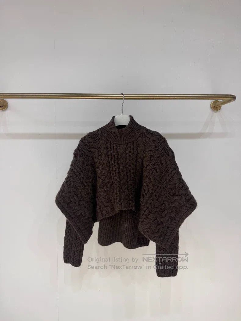 Hermes Hermes Layered Cloak Knit Chocolate Brown Sweater Size XXS / US 00 / IT 34 - 1 Thumbnail